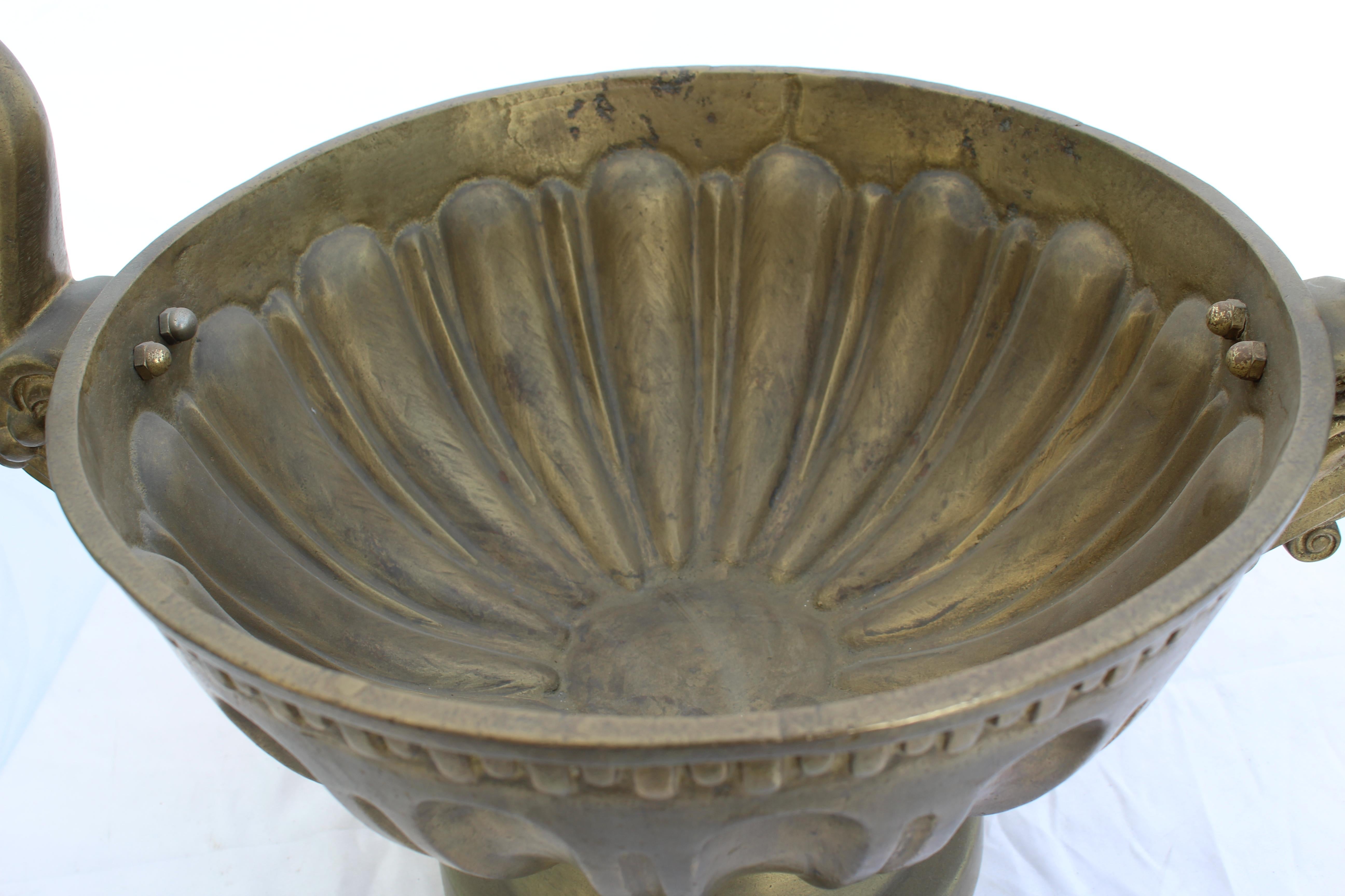 brass bowl with handle