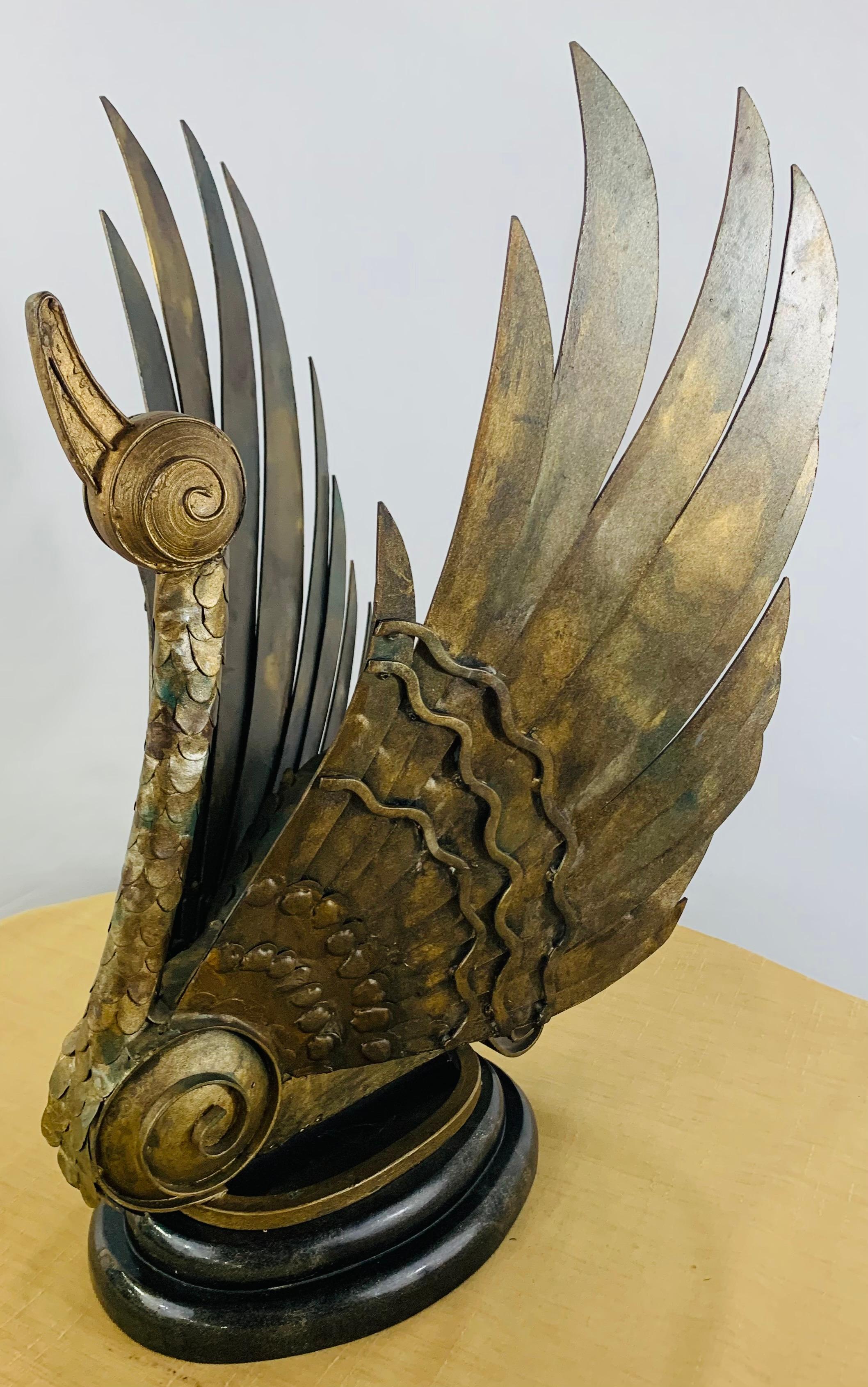 Swan Bronze Brutalist Statue, a Pair For Sale 7
