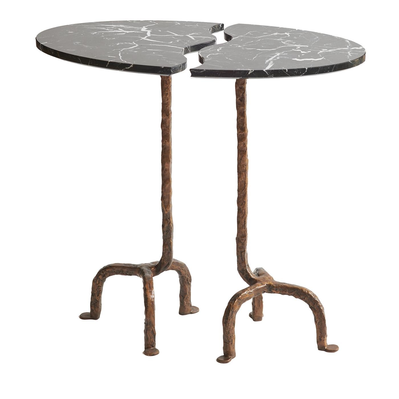 Contemporary Swan Cast bronze and Marquinha marble modular Side Table by Matlight Milano For Sale