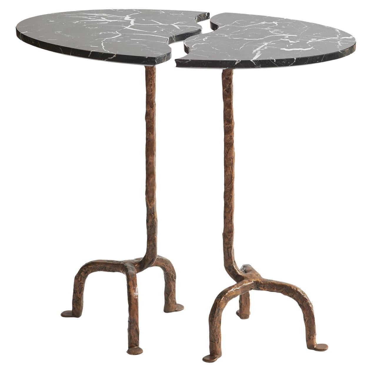 Swan Modularer Beistelltisch aus Bronze und Marquinha-Marmor von Matlight Milano