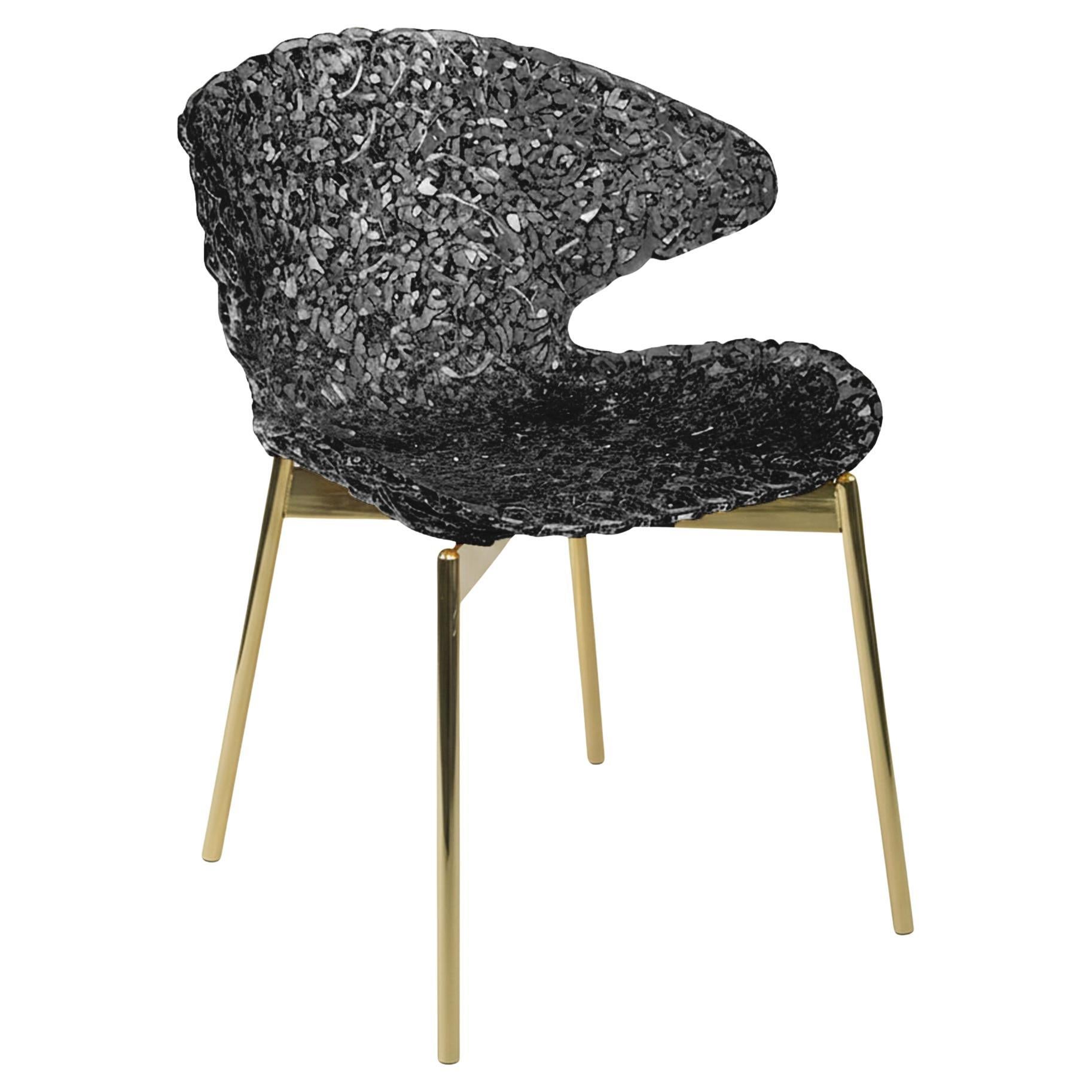 Swan Chair – Black – Luxury Modern Dining Chair with Steel Legs