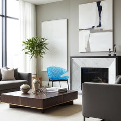 Swan Chair – Ice Blue – Luxury Modern Dining Chair with Steel Legs