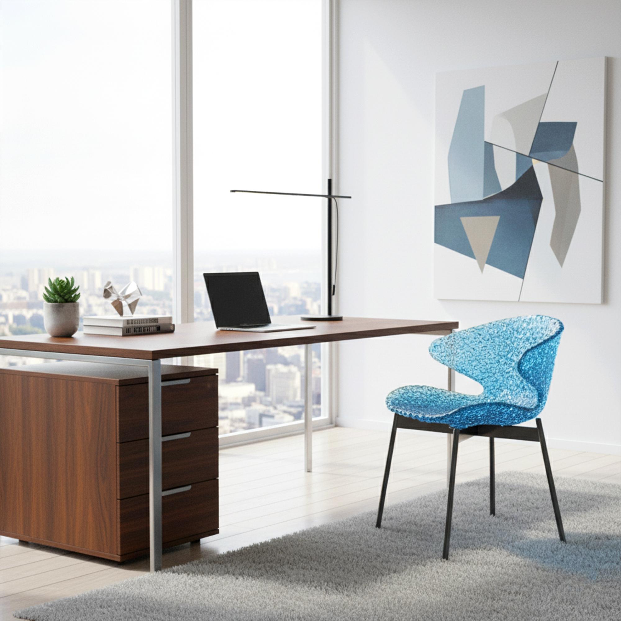Swan Chair - Eisblau - Ikonisches Design mit fesselndem Lichtspiel im Zustand „Neu“ im Angebot in Monroe, NY