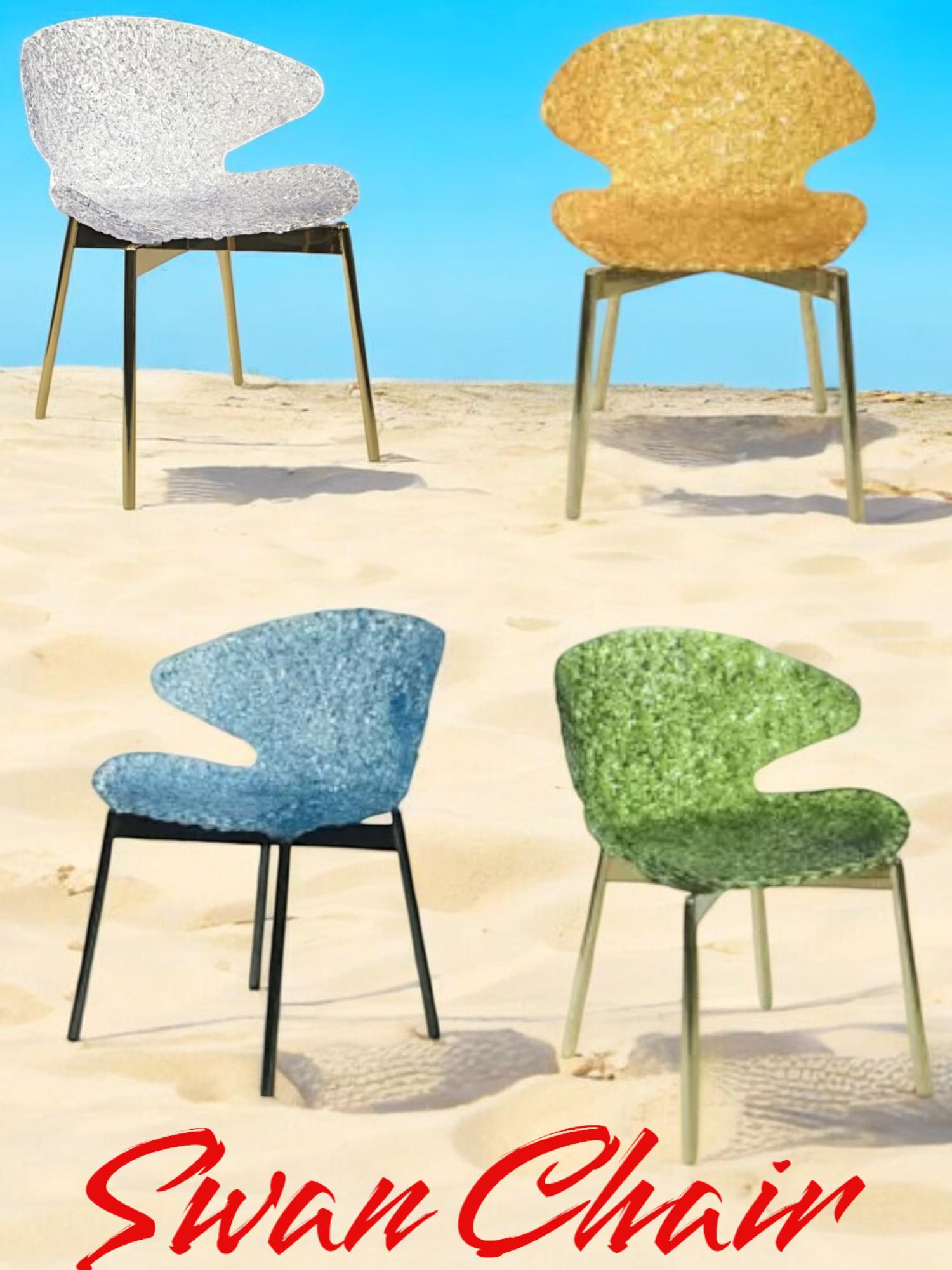Swan Chair – Purple – Iconic Design with Captivating Light Play