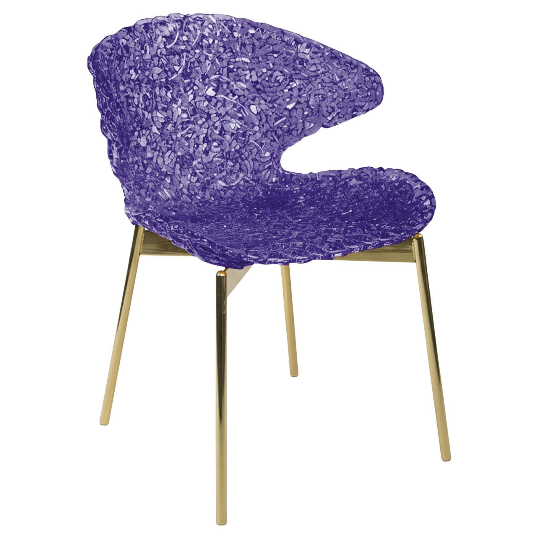 Swan Chair – Purple – Luxury Modern Dining Chair with Steel Legs