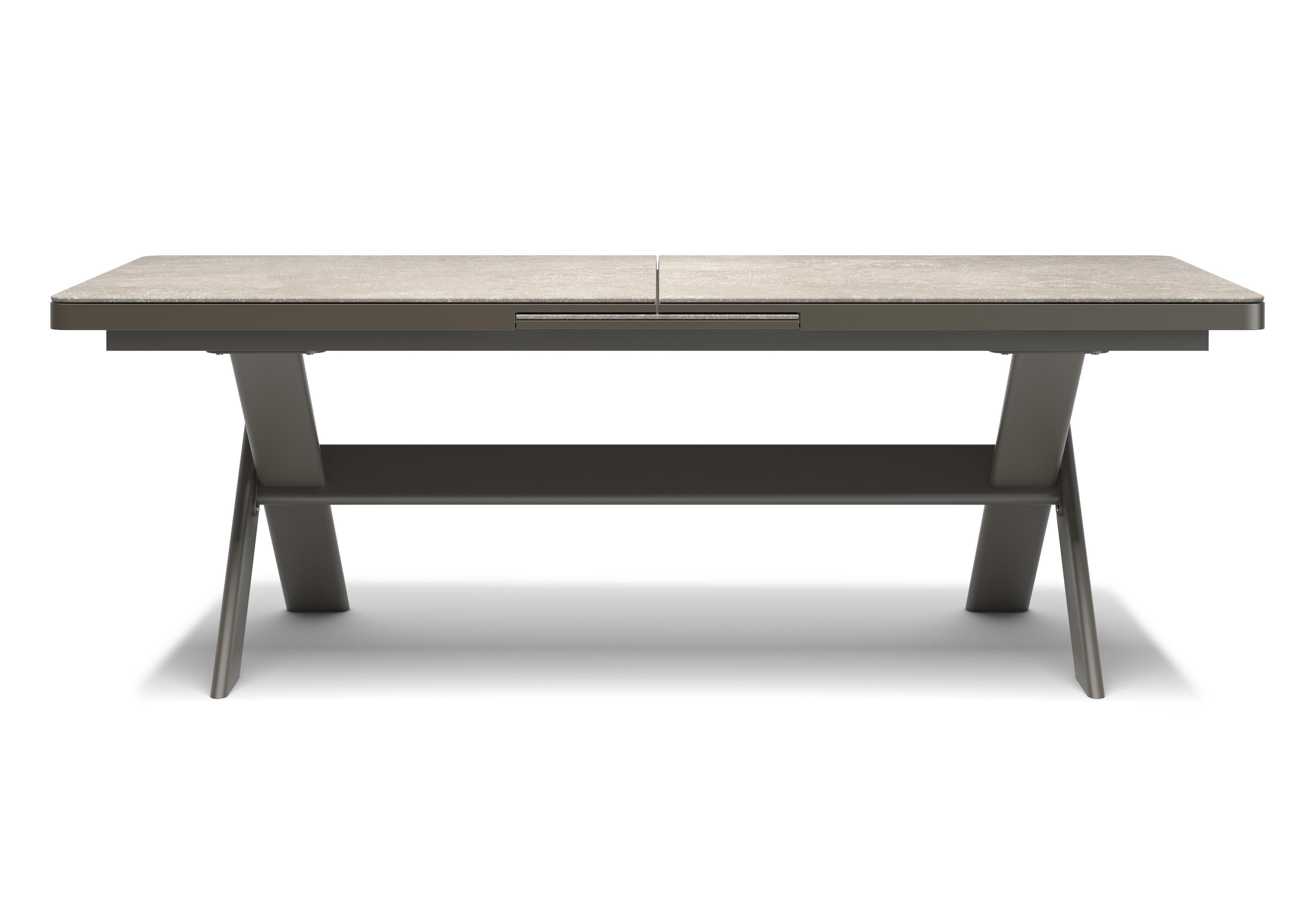 Hand-Crafted Swan Charcoal Dining Table by Snoc