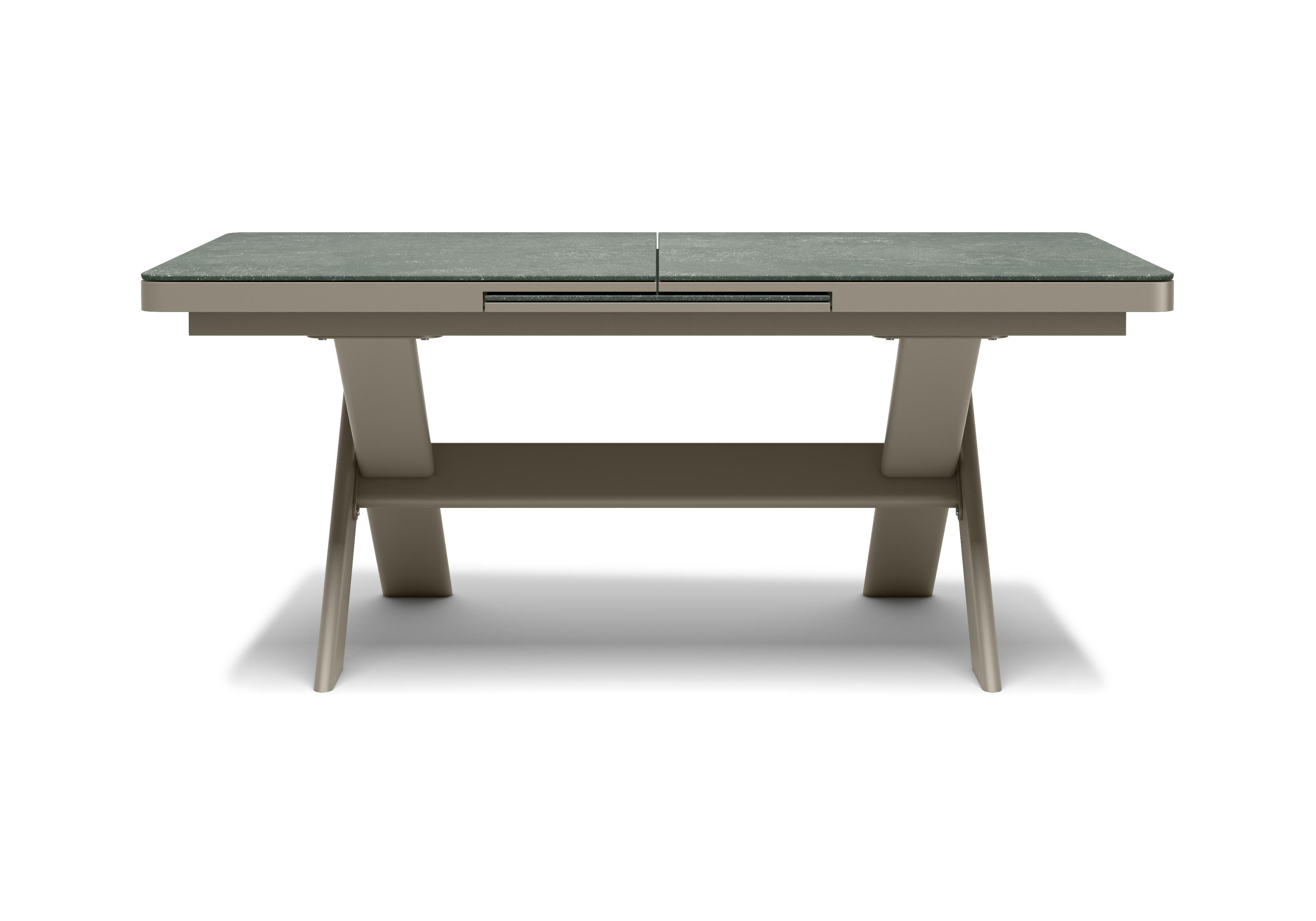Aluminum Swan Charcoal Dining Table by Snoc