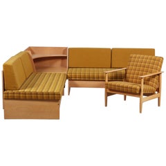 'Swan' Corner Sofa and Armchair