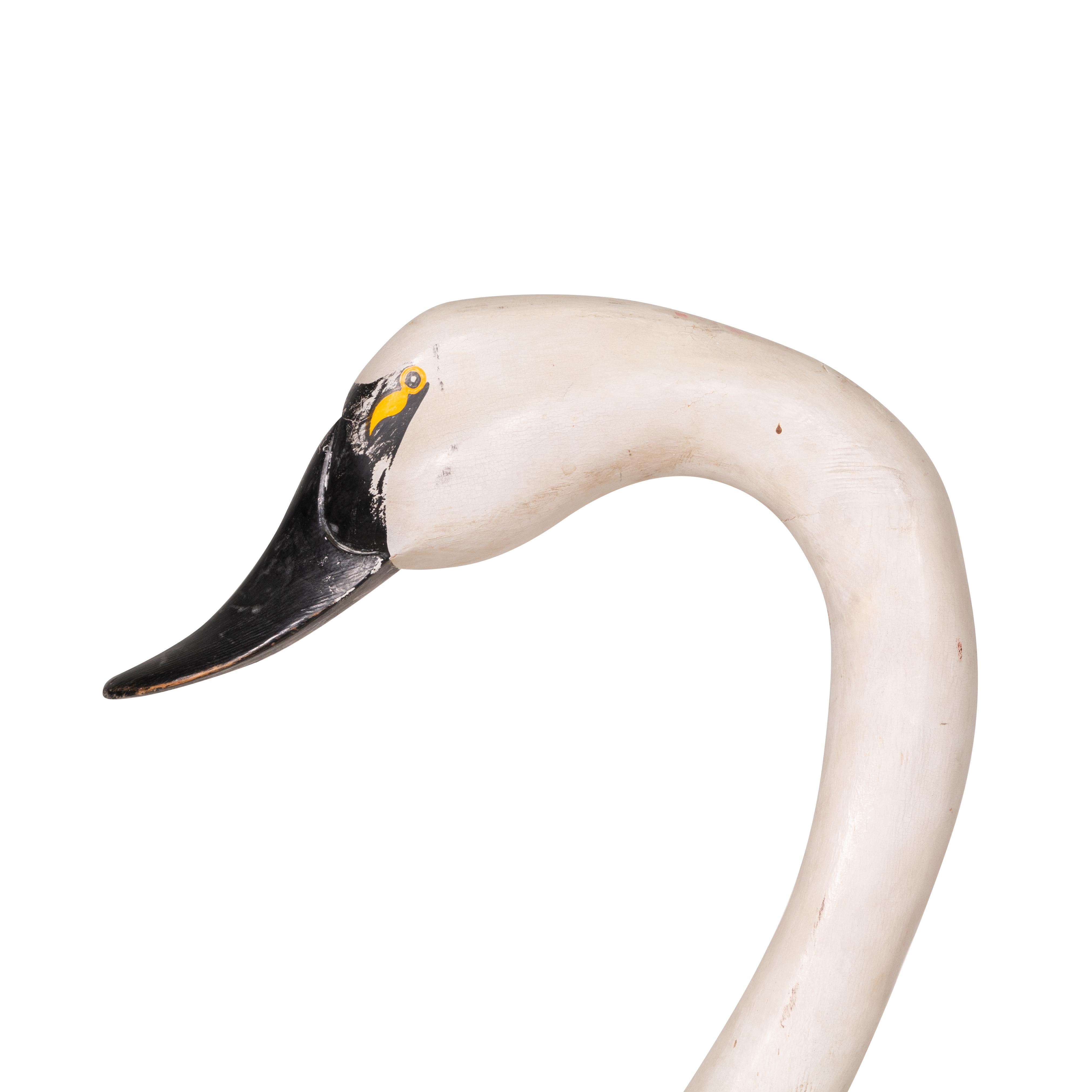 Hand-Carved Harry Jobes Swan Decoy Pair For Sale