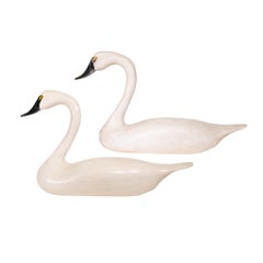 Used Harry Jobes Swan Decoy Pair