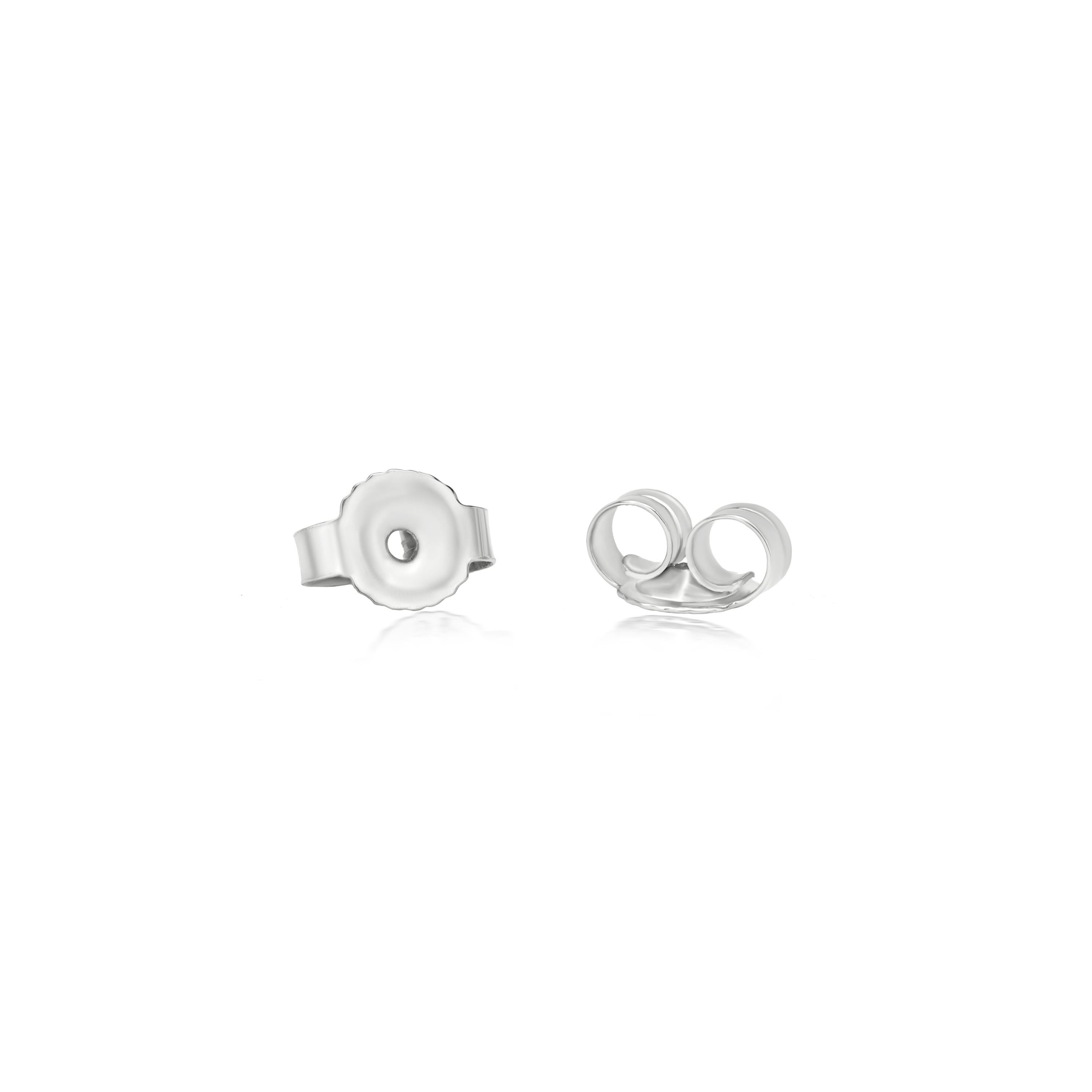 Luxle Swan Diamond Stud Earrings in 18k White Gold In New Condition In New York, NY