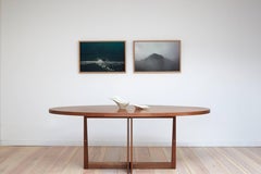 Oval Swan Dining Table in Solid Black Walnut