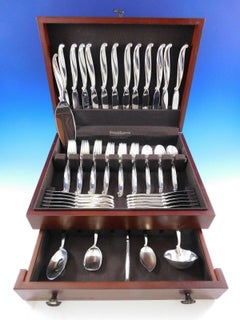 Swan Lake by International Sterling Silver Flatware Set for 12 Service 66 Pieces