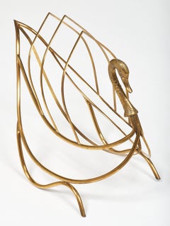 Swan Magazine Stand by Maison Jansen