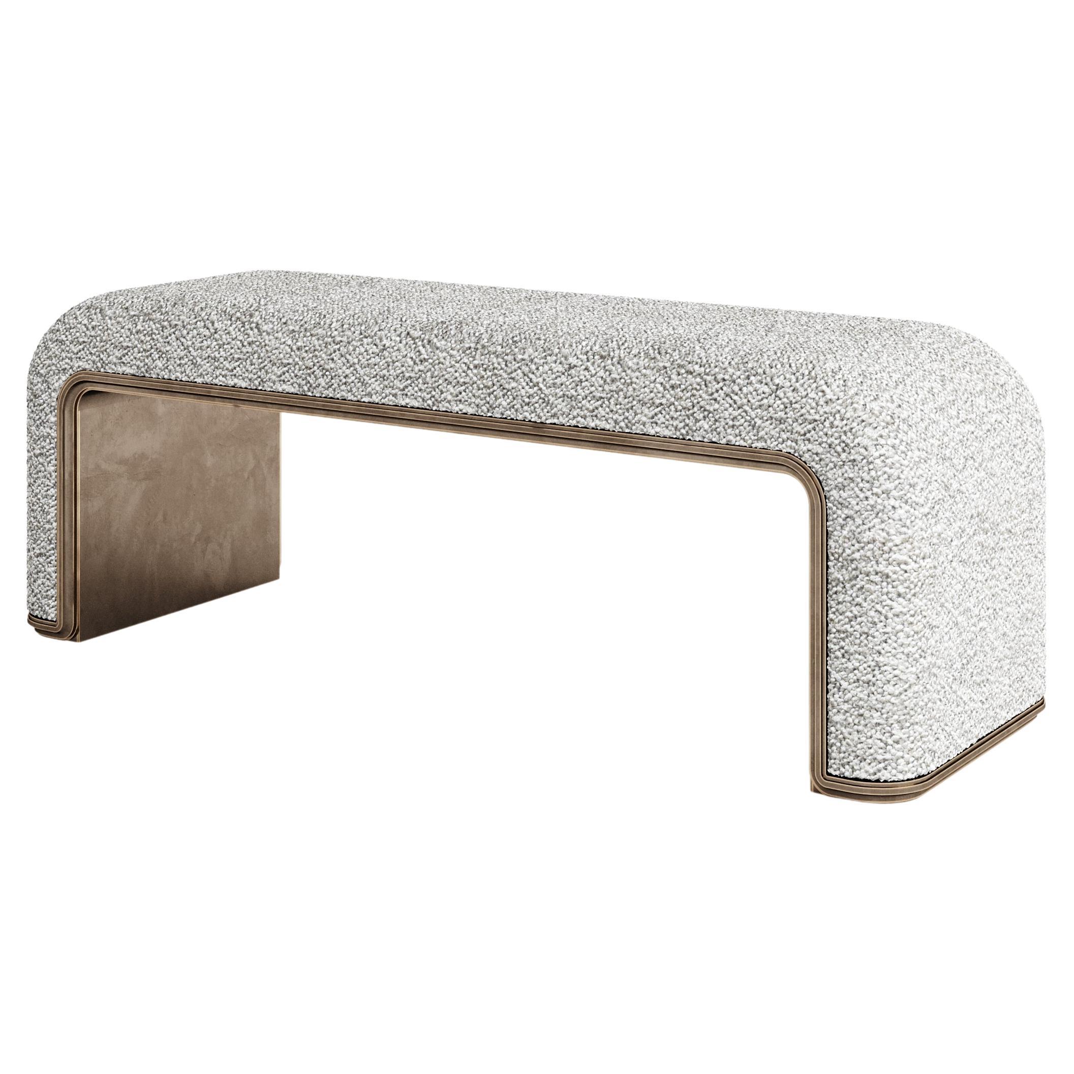 Swan Modern Minimalist Bench with French Vibes For Sale