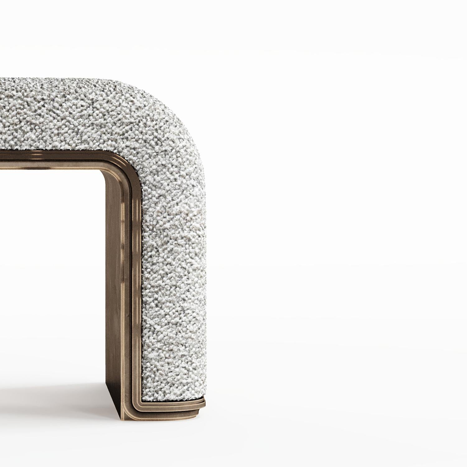 Metal Swan Modern Minimalist Stool with French Vibes For Sale