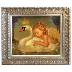 "Swan Princess" Oil Painting by Ralph Wolfe Cowan