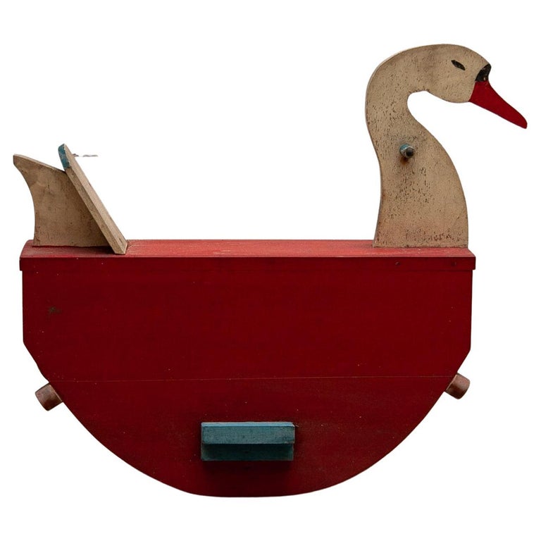 Swan Rocking Toy for Children, France, 1950s For Sale at 1stDibs