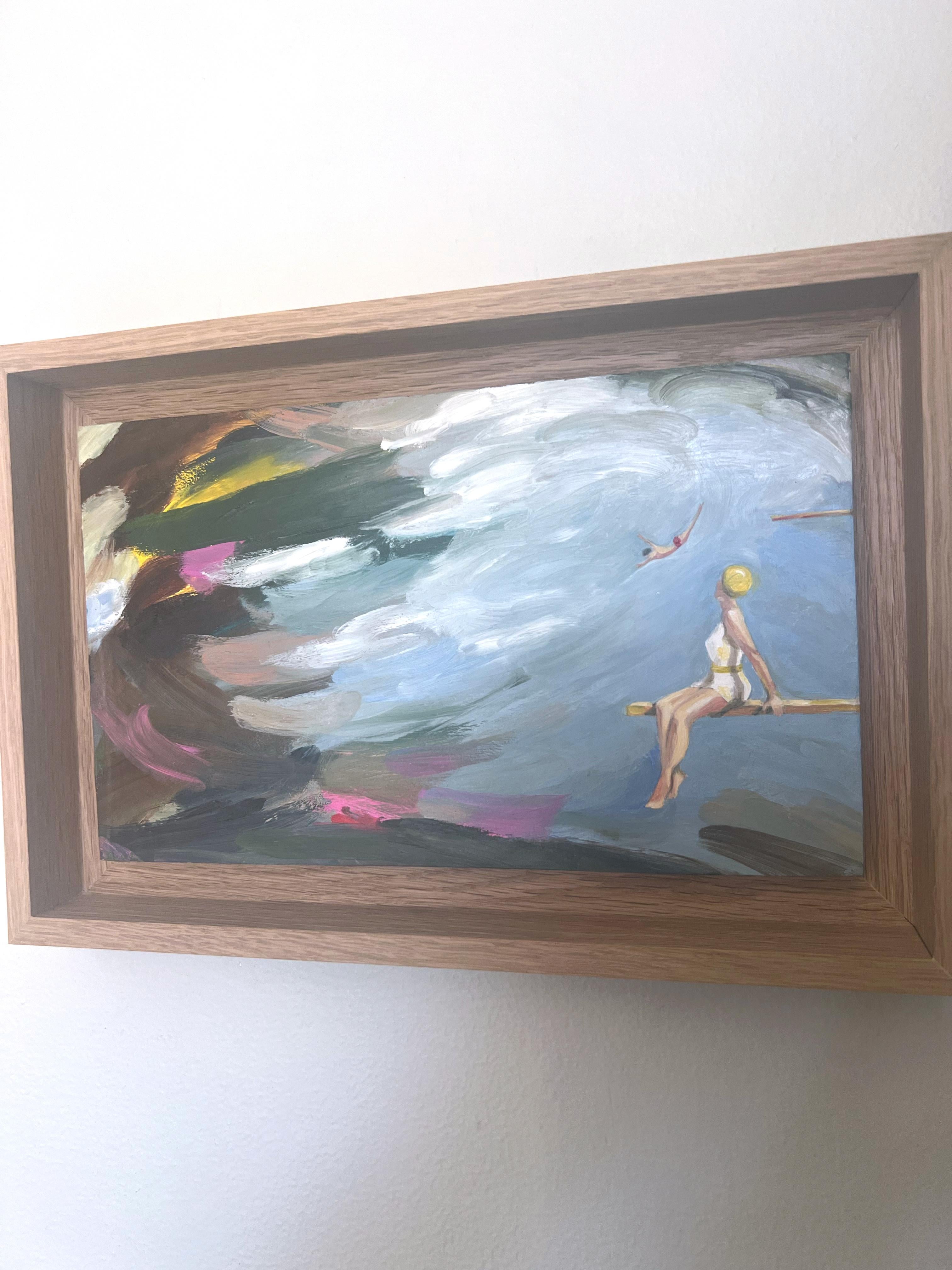 Ambition n°15_Swan Scalabre 2023, Oil/Wood/Wooden Frame_Figurative/Swimmers For Sale 3