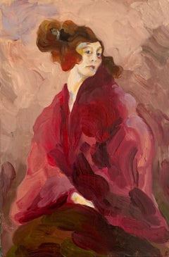 Confessions n°12_Swan Scalabre_Huile/Bois/Cadre en bois_Portrait féminin/Figuratif