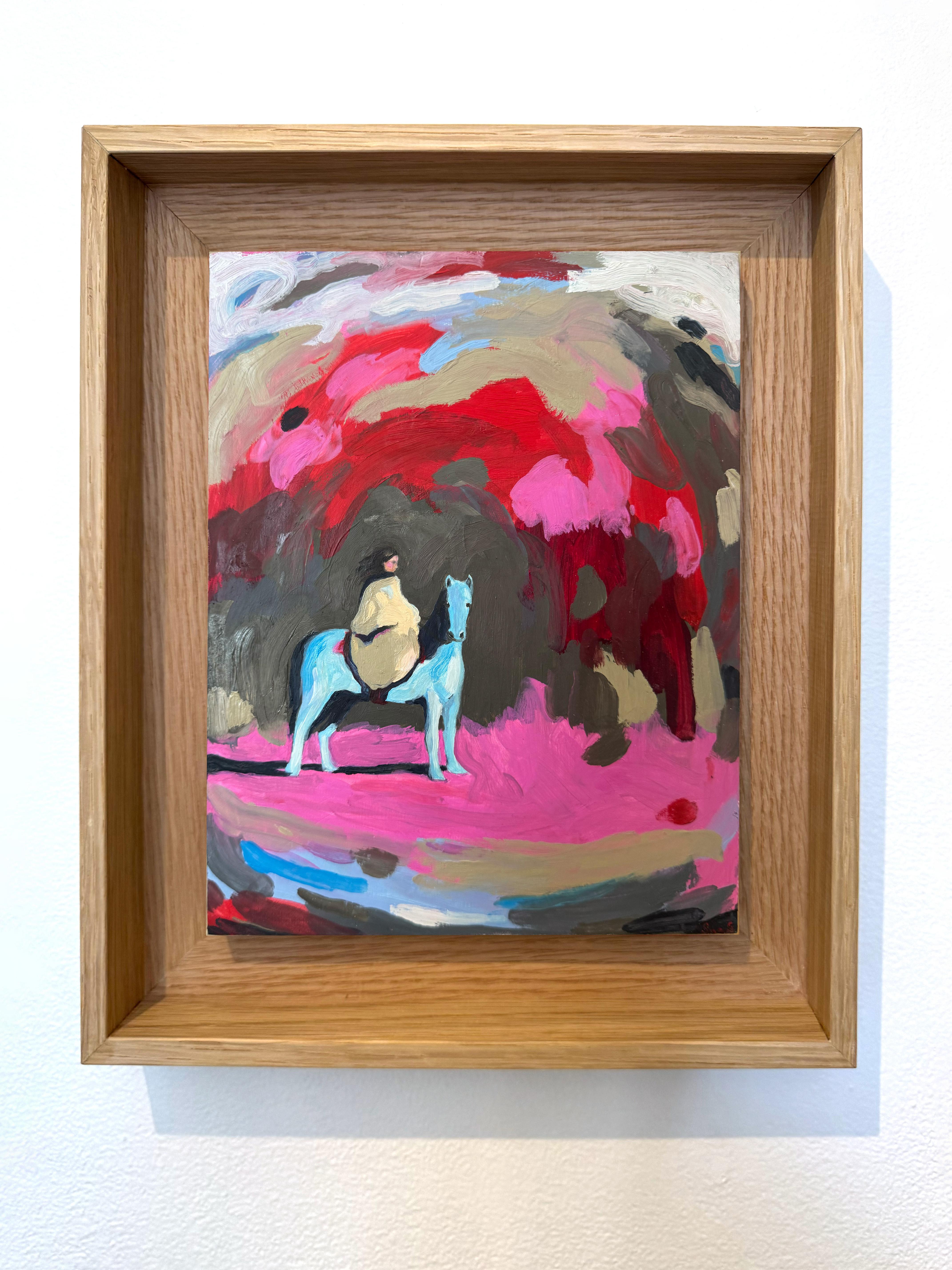 Figuratif, peinture de cheval, paysage, art français, western n°16 par Swan Scalabre en vente 1