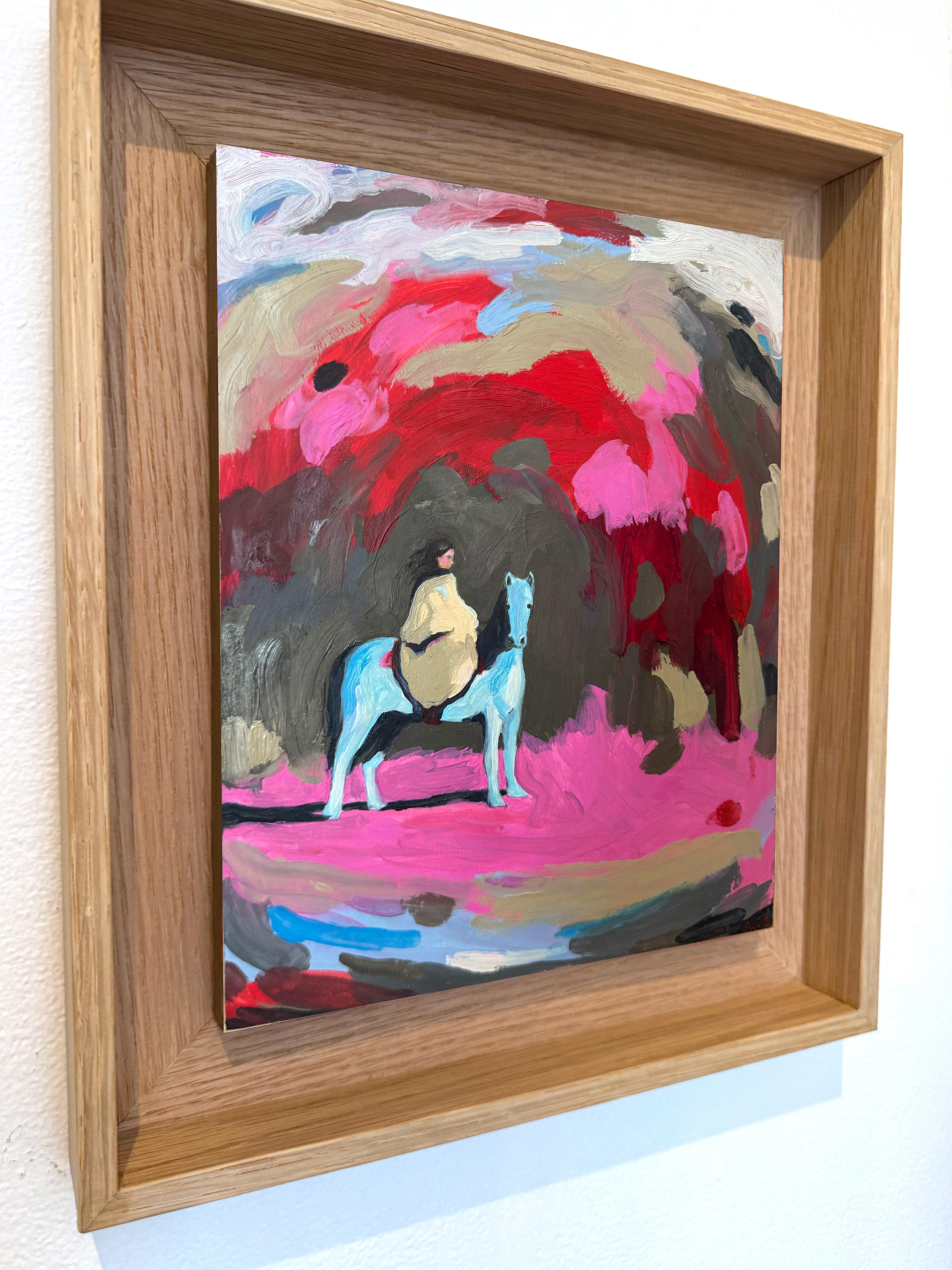 Figuratif, peinture de cheval, paysage, art français, western n°16 par Swan Scalabre en vente 2