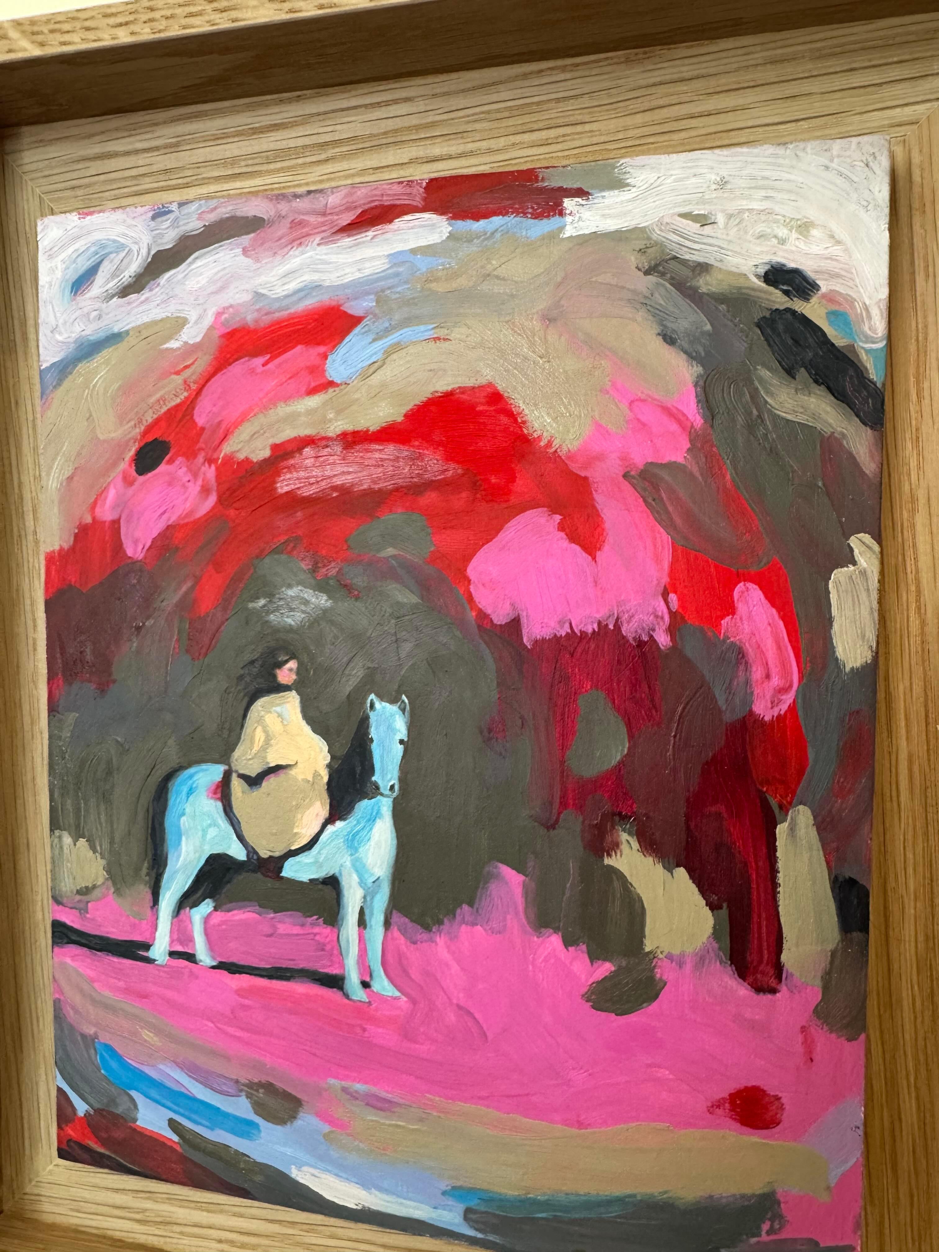 Figuratif, peinture de cheval, paysage, art français, western n°16 par Swan Scalabre en vente 4