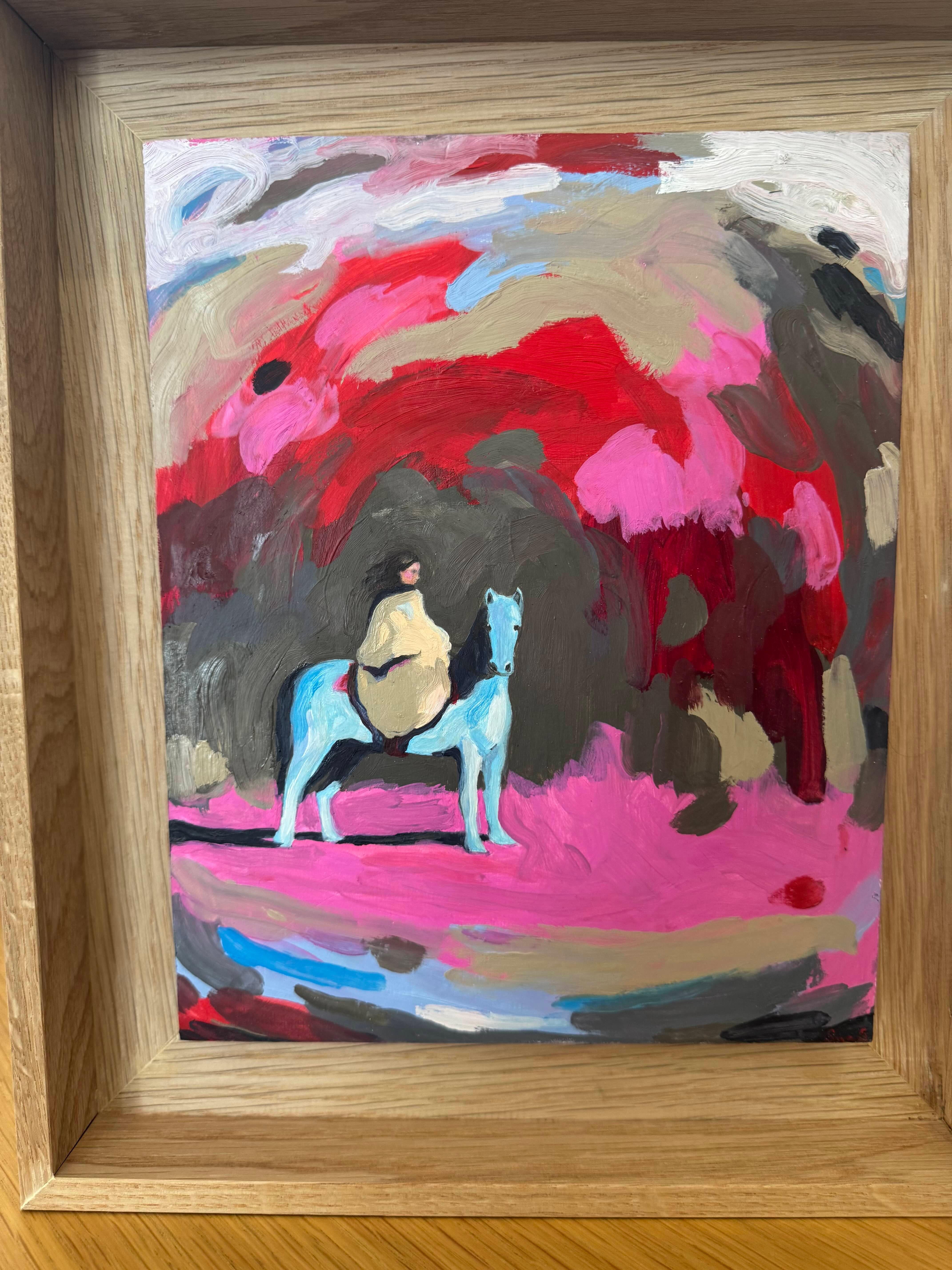 Figuratif, peinture de cheval, paysage, art français, western n°16 par Swan Scalabre en vente 6