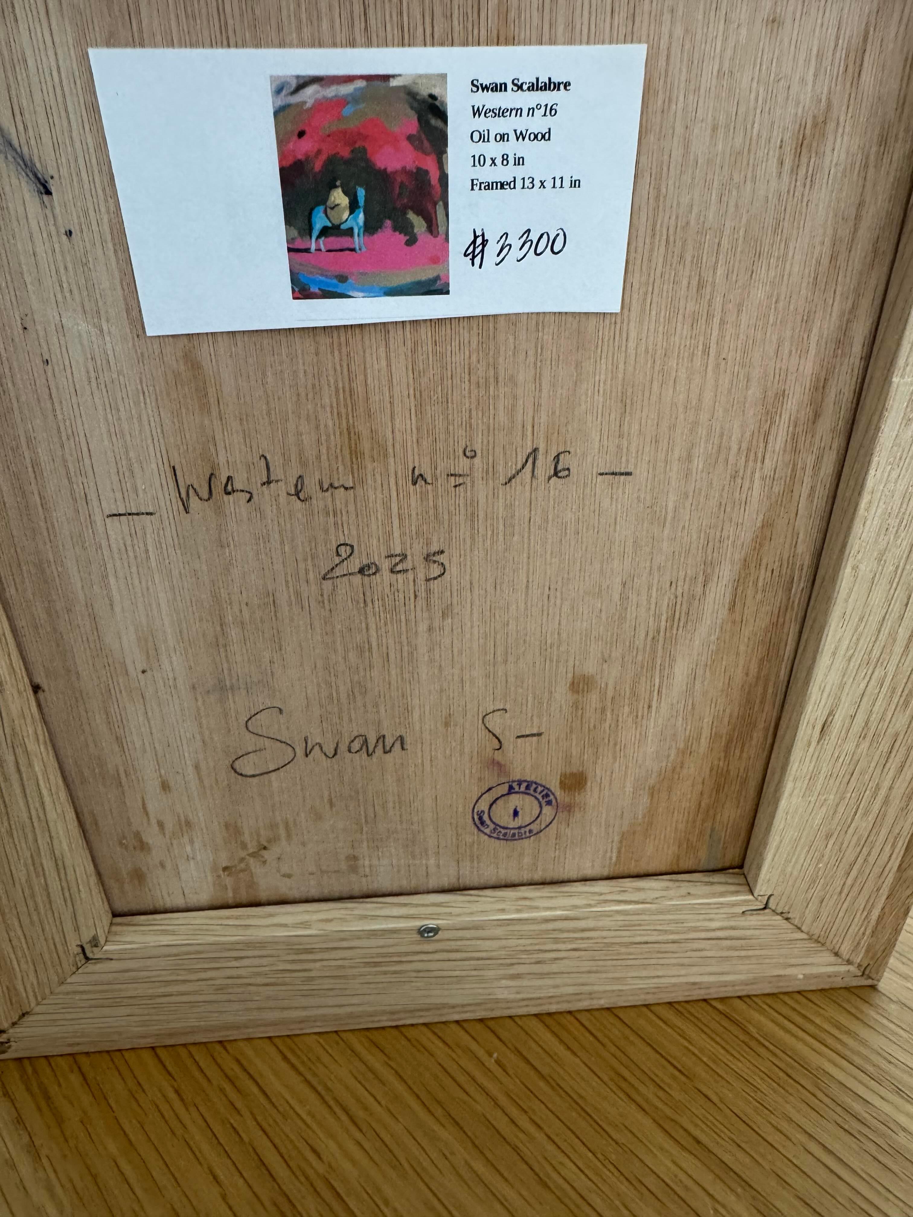 Figuratif, peinture de cheval, paysage, art français, western n°16 par Swan Scalabre en vente 7