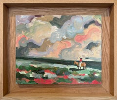 Figurative, Horse Painting, Landscape, French Art, Western n°17 by Swan Scalabre