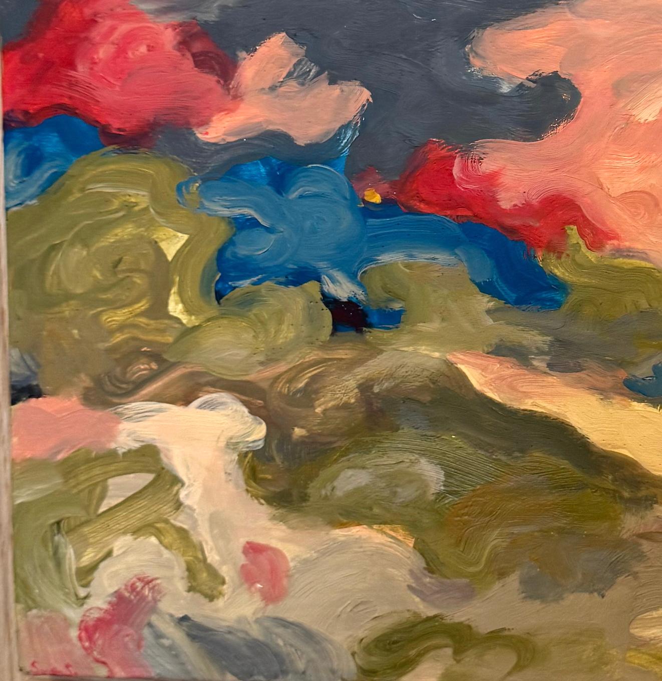 Figurative, Landscape, Equine Painting, Oil on Wood, Western n°14_Swan Scalabre For Sale 7
