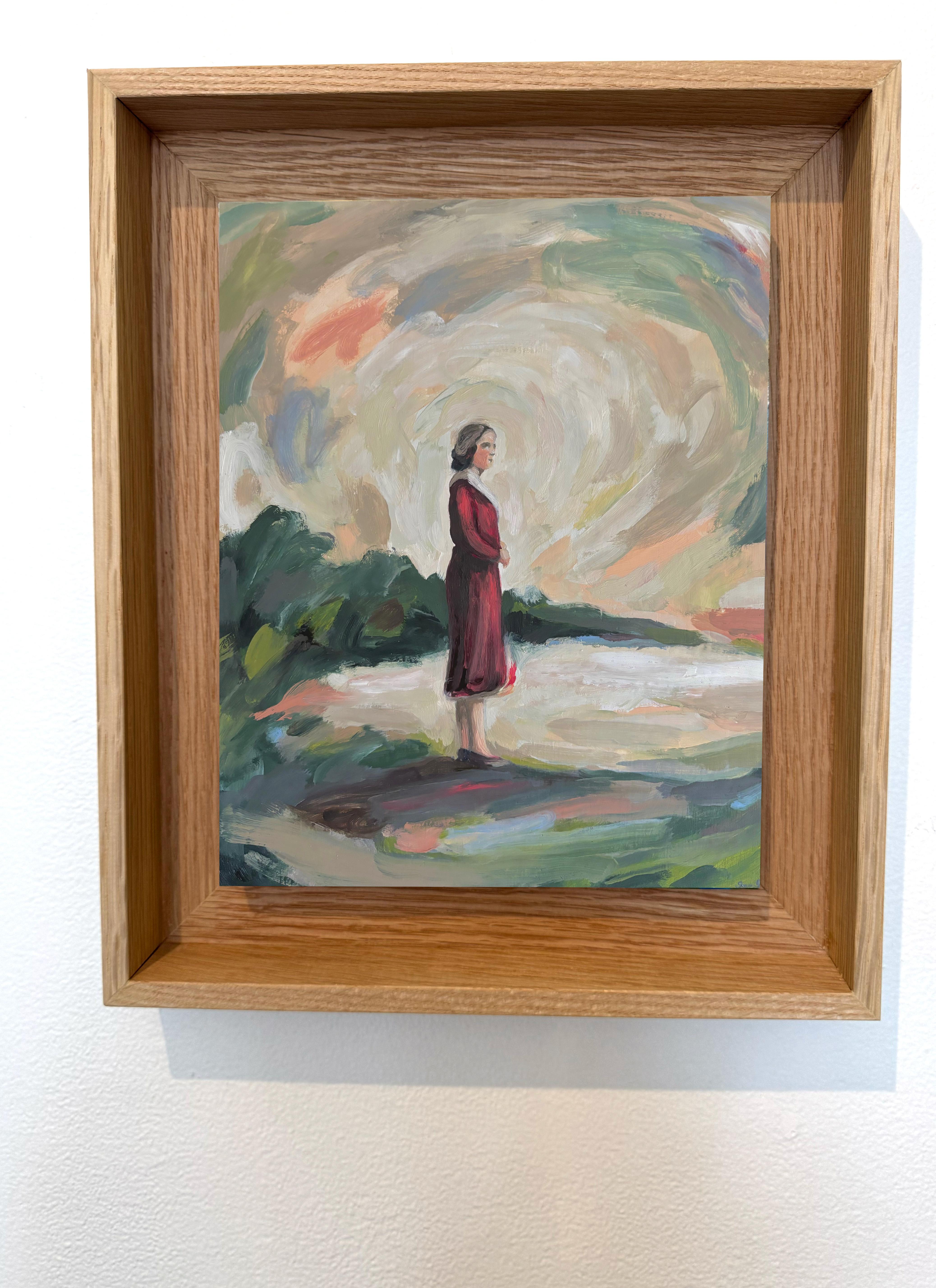 Retrato Figurativo de Mujer con Llama, Incandescente Nuevo n°1_Swan Scalabre en venta 7