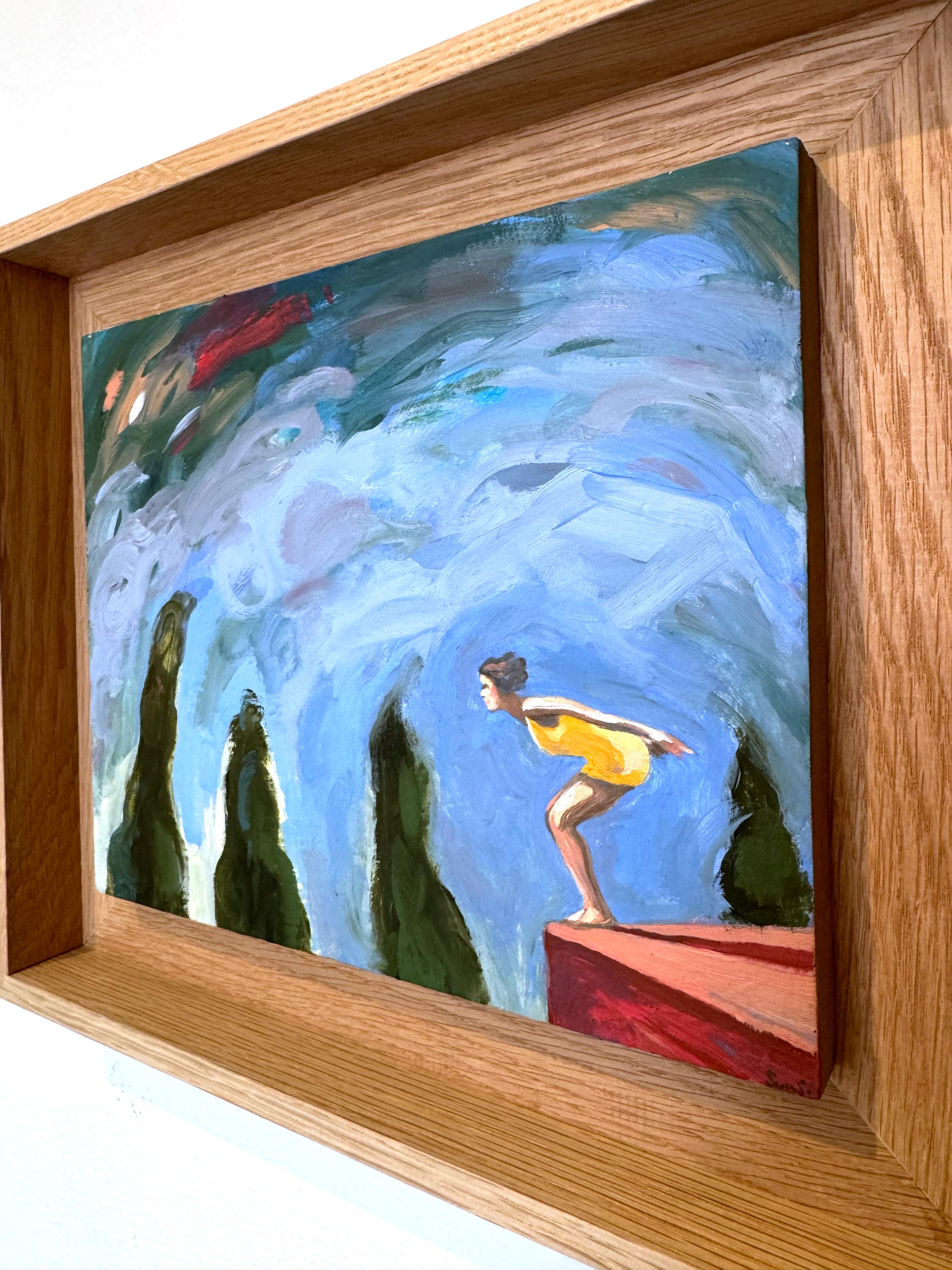 Figurative Woman Diver, Pool, French Art, Ambition n°26_Swan Scalabre For Sale 2