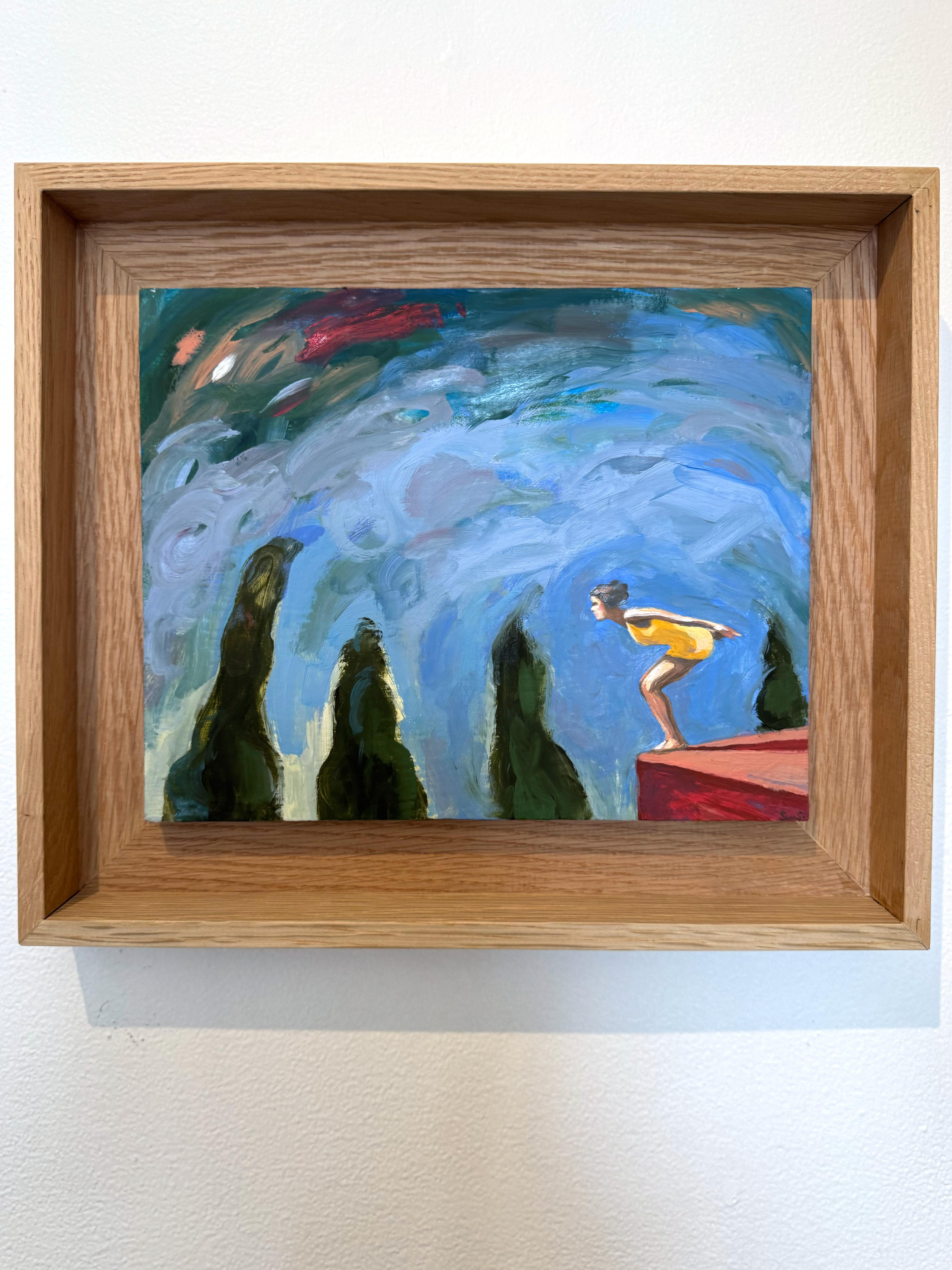 Figurative Woman Diver, Pool, French Art, Ambition n°26_Swan Scalabre For Sale 4