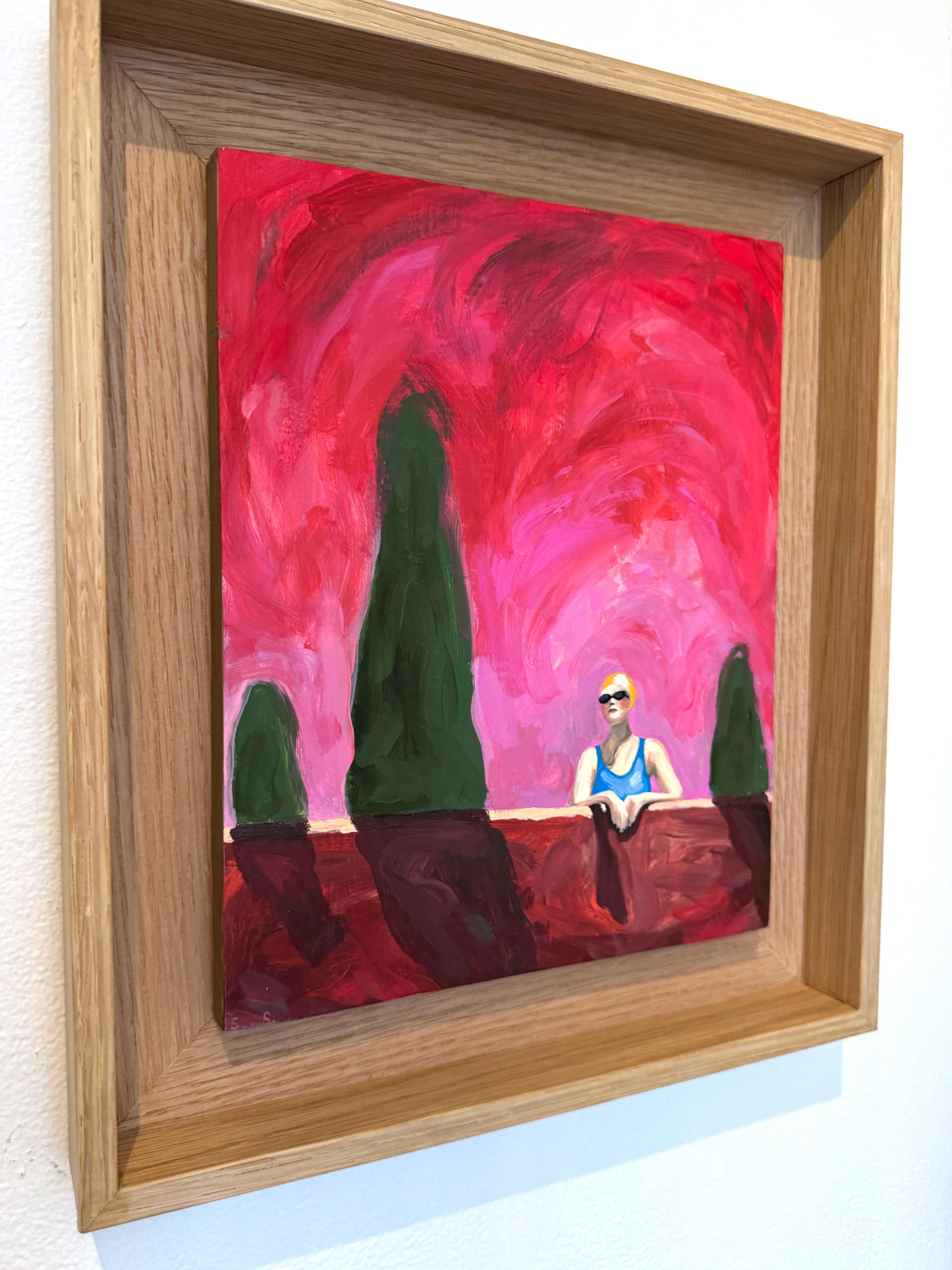 Figurative Frau Schwimmerin, POOL, Französische Kunst, Ambition n°28_Swan Scalabre im Angebot 3