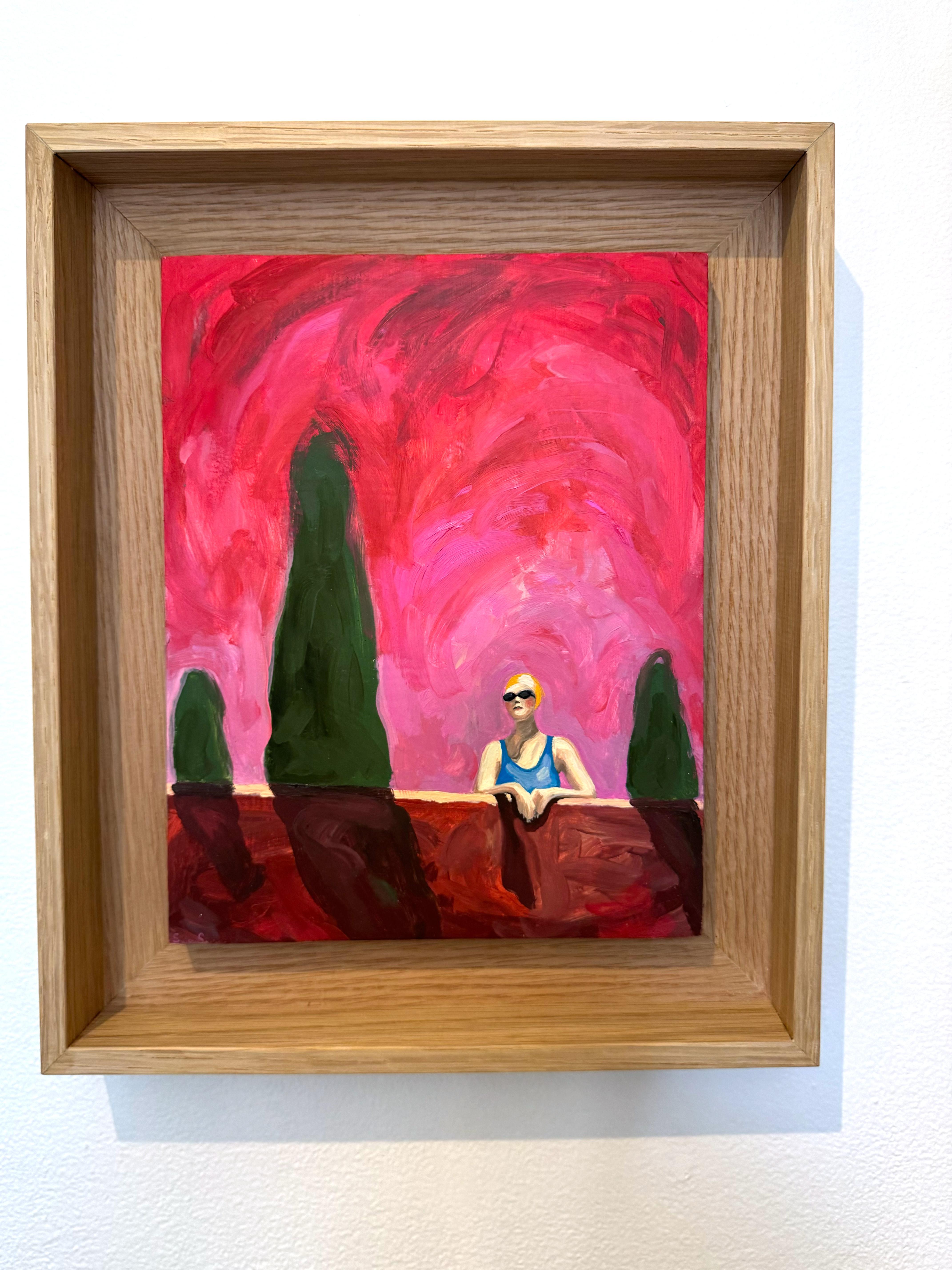 Figurative Frau Schwimmerin, POOL, Französische Kunst, Ambition n°28_Swan Scalabre im Angebot 5
