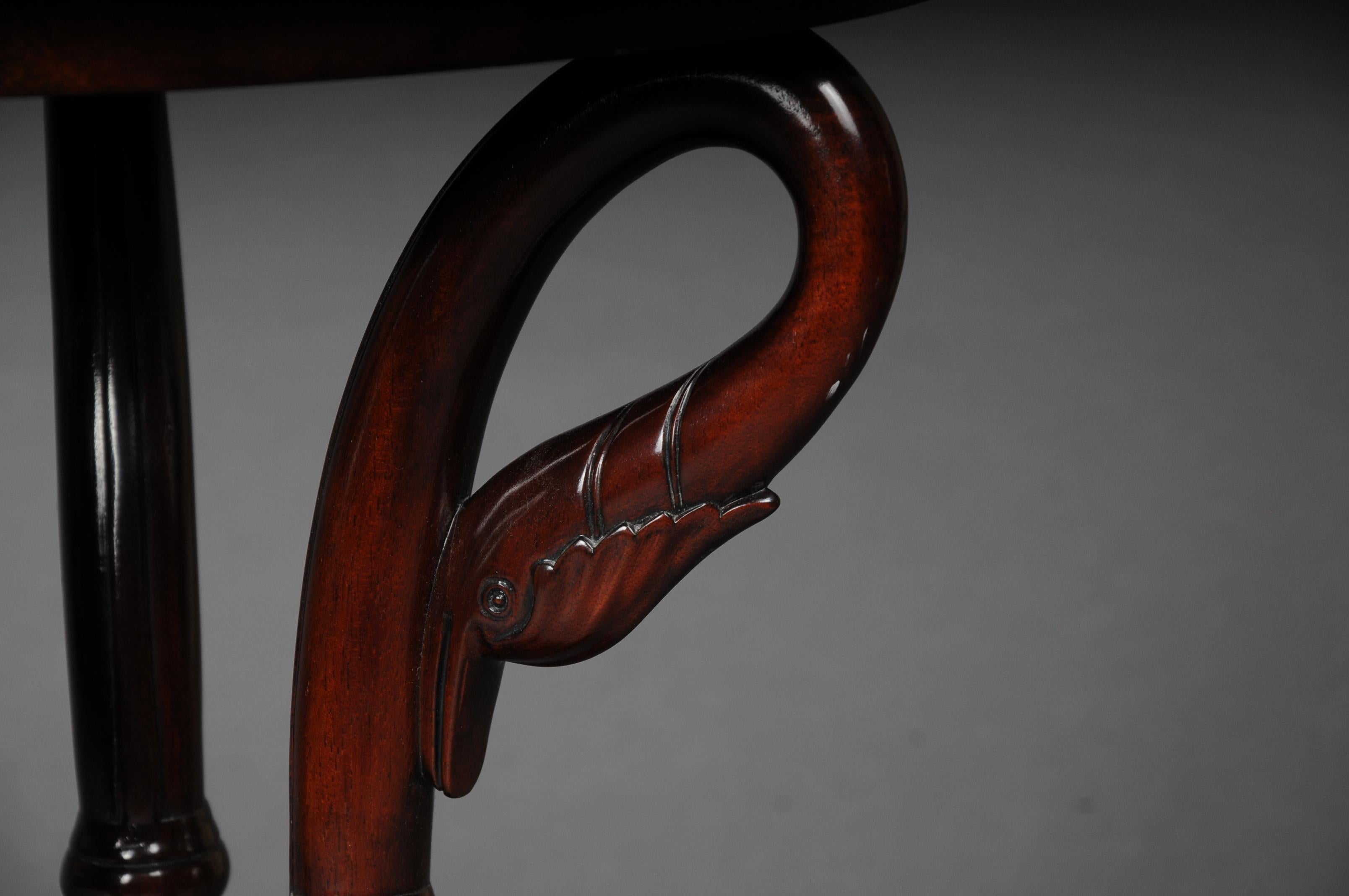 German Swan Side Table, Mahogany, 20th Century For Sale