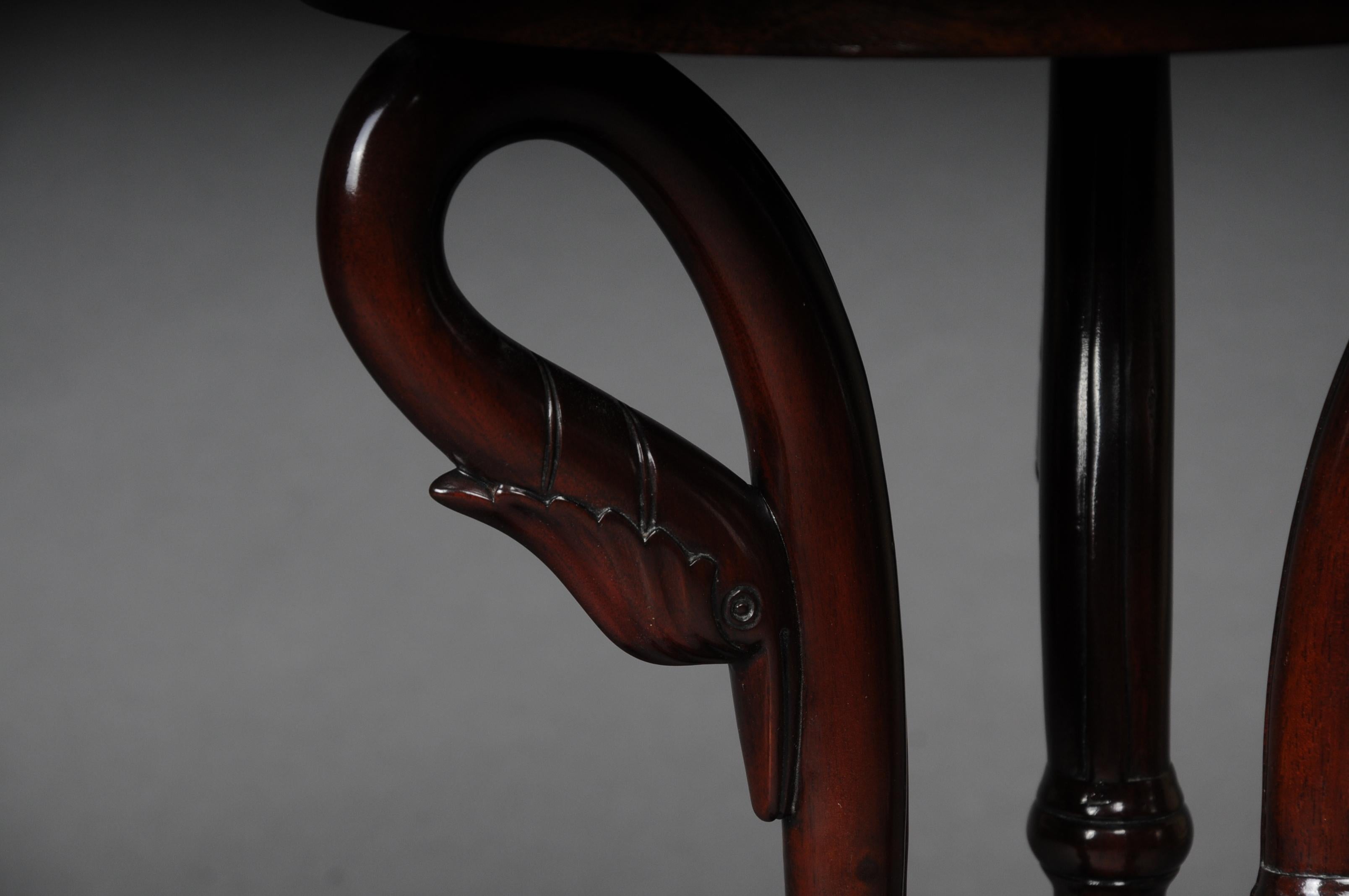 Carved Swan Side Table, Mahogany, 20th Century For Sale