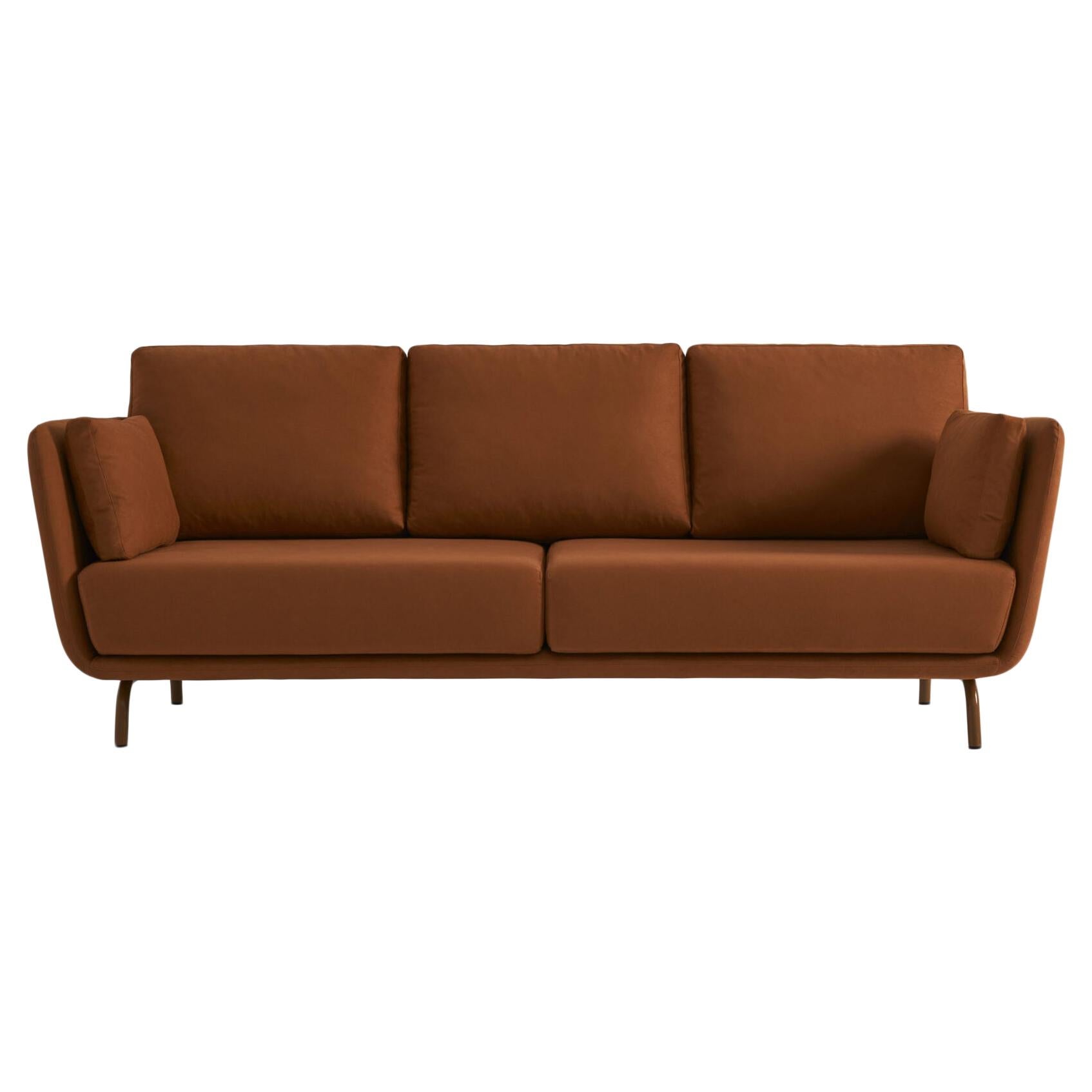 Mid Century Sofa with tapered metal legs at 1stDibs