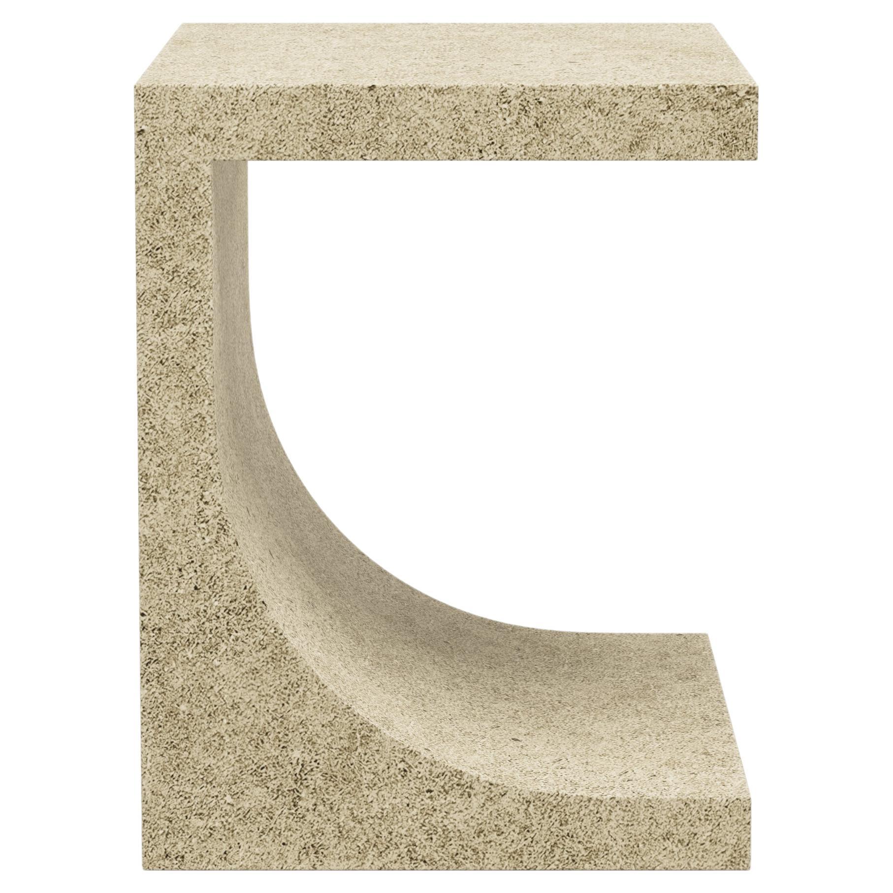 Swan Travertine Side Coffee Table by Snoc