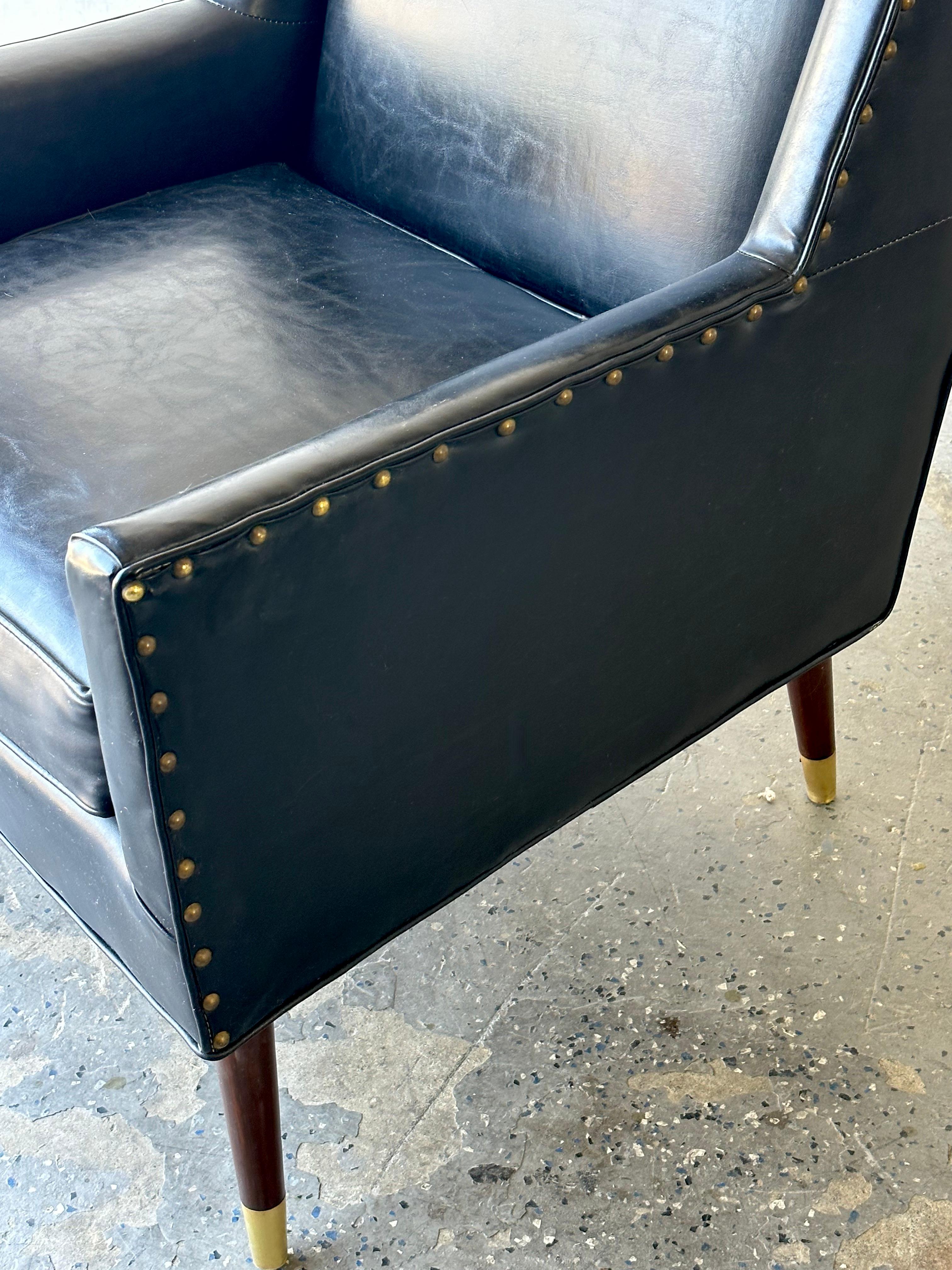 Swank Black 1950s Mid-Century Modern Lounge Chair 2