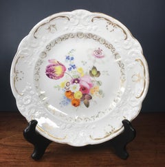 Swansea Plate, Scroll Moulded with Flower Group, c. 1816