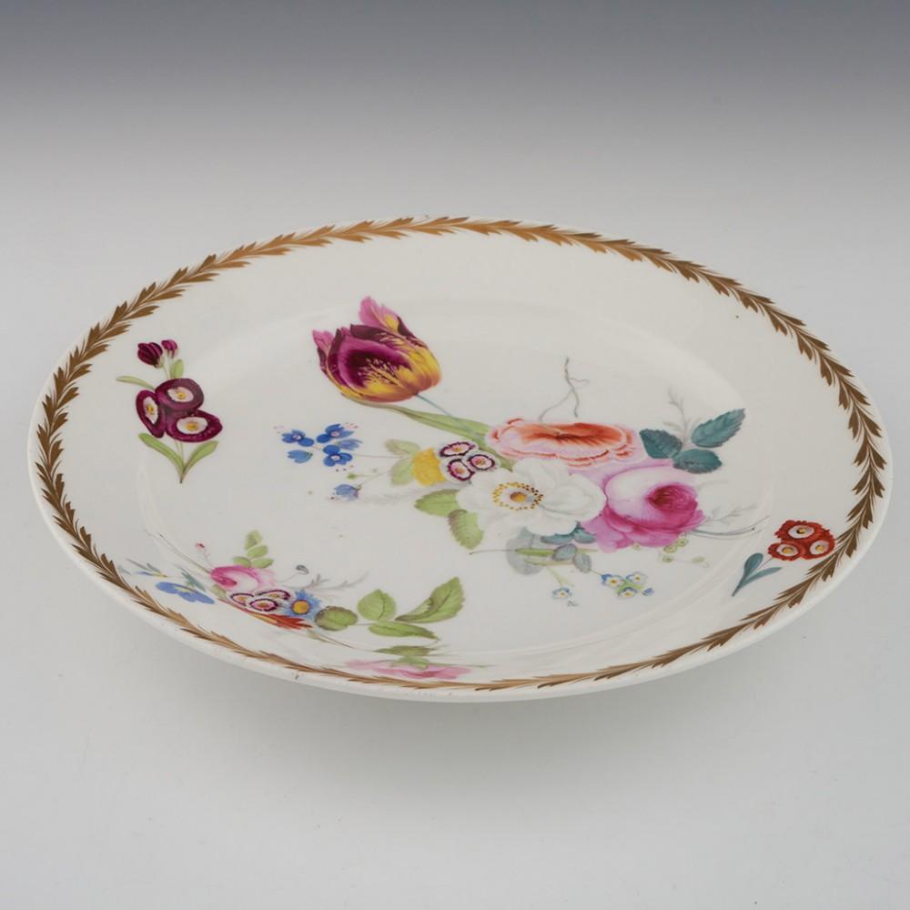 George III Swansea Porcelain Dessert Plate By Henry Morris, c1816 For Sale
