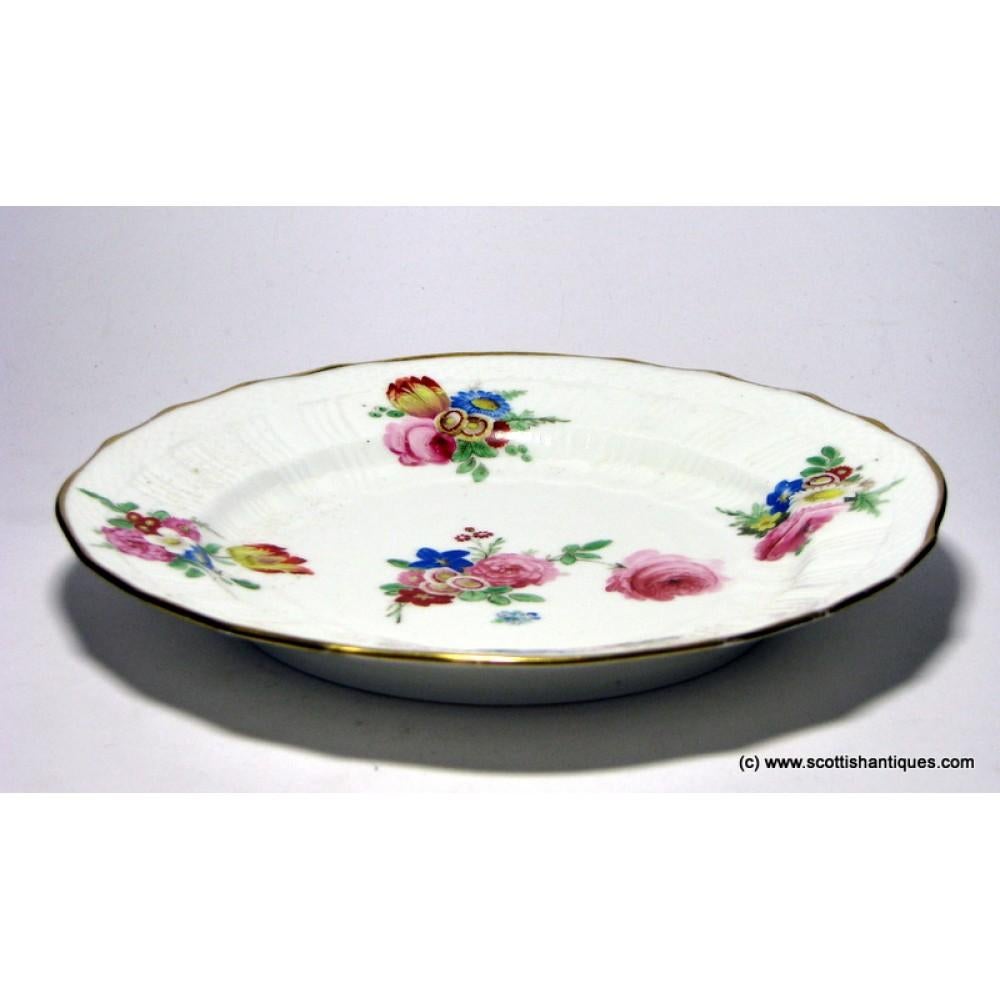 19th Century Swansea Porcelain Dessert Plate, c1820 For Sale