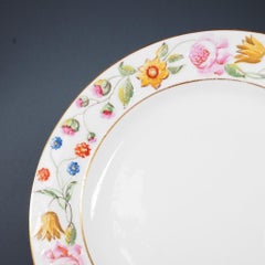 Swansea Porcelain Plate, Bright Flower Moulding, c.1818