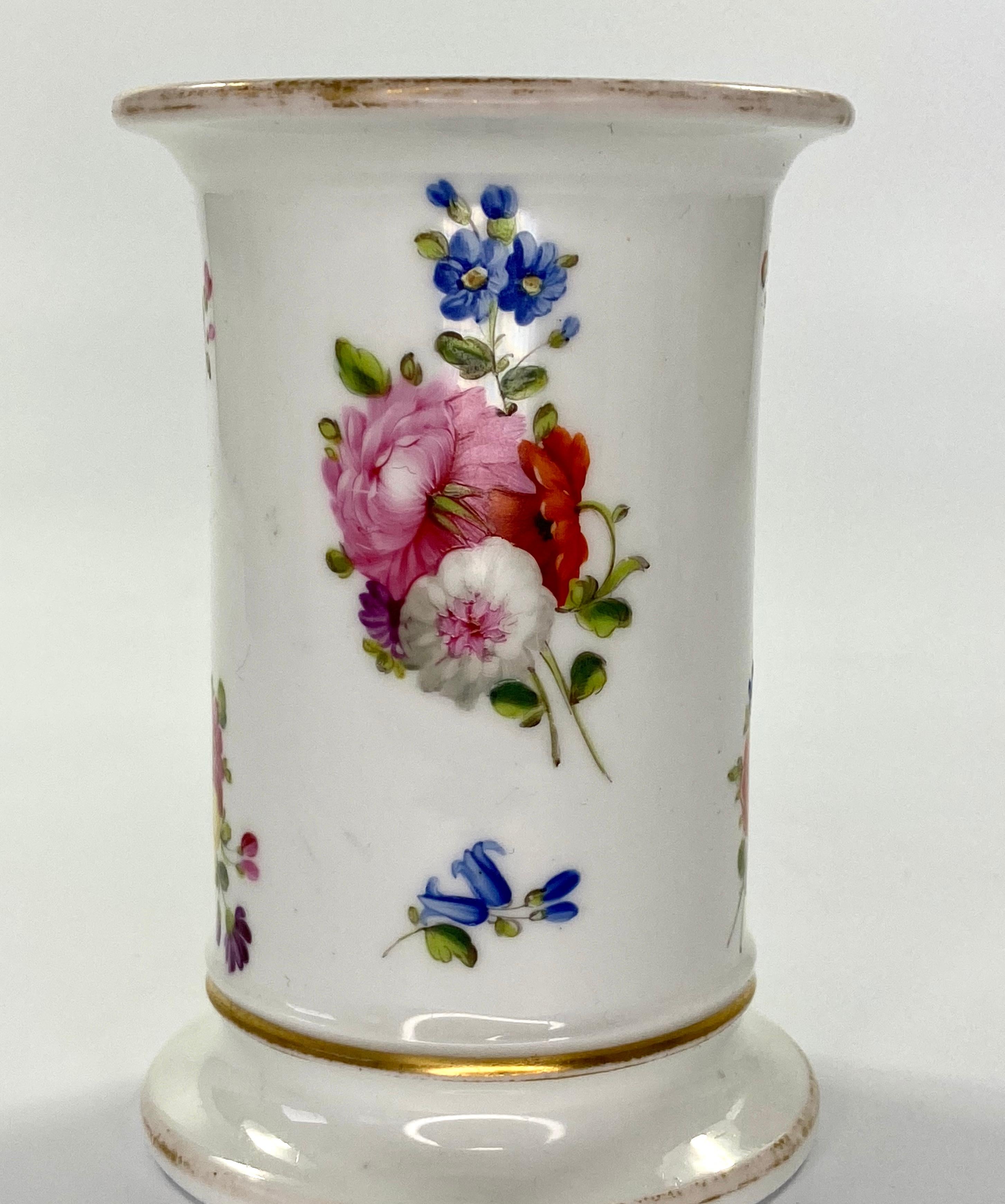 Swansea Porcelain Spill Vase, Flowers, circa 1815 3