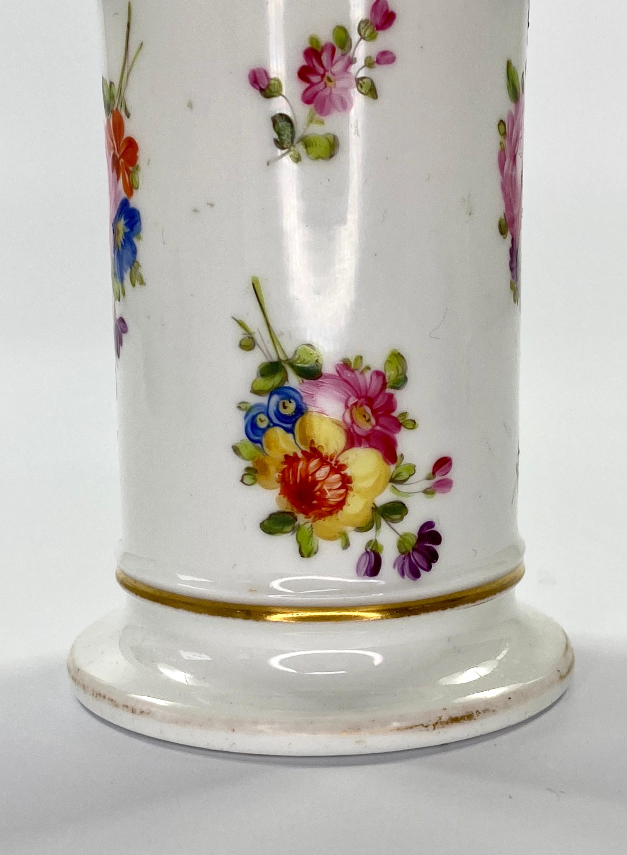 Swansea Porcelain Spill Vase, Flowers, circa 1815 2