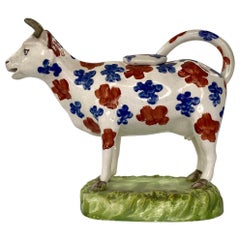 Crémier de vache en poterie de Swansea:: vers 1820