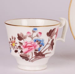 Swansea Welsh Porcelain Kingfisher Pattern Cabinet Trio