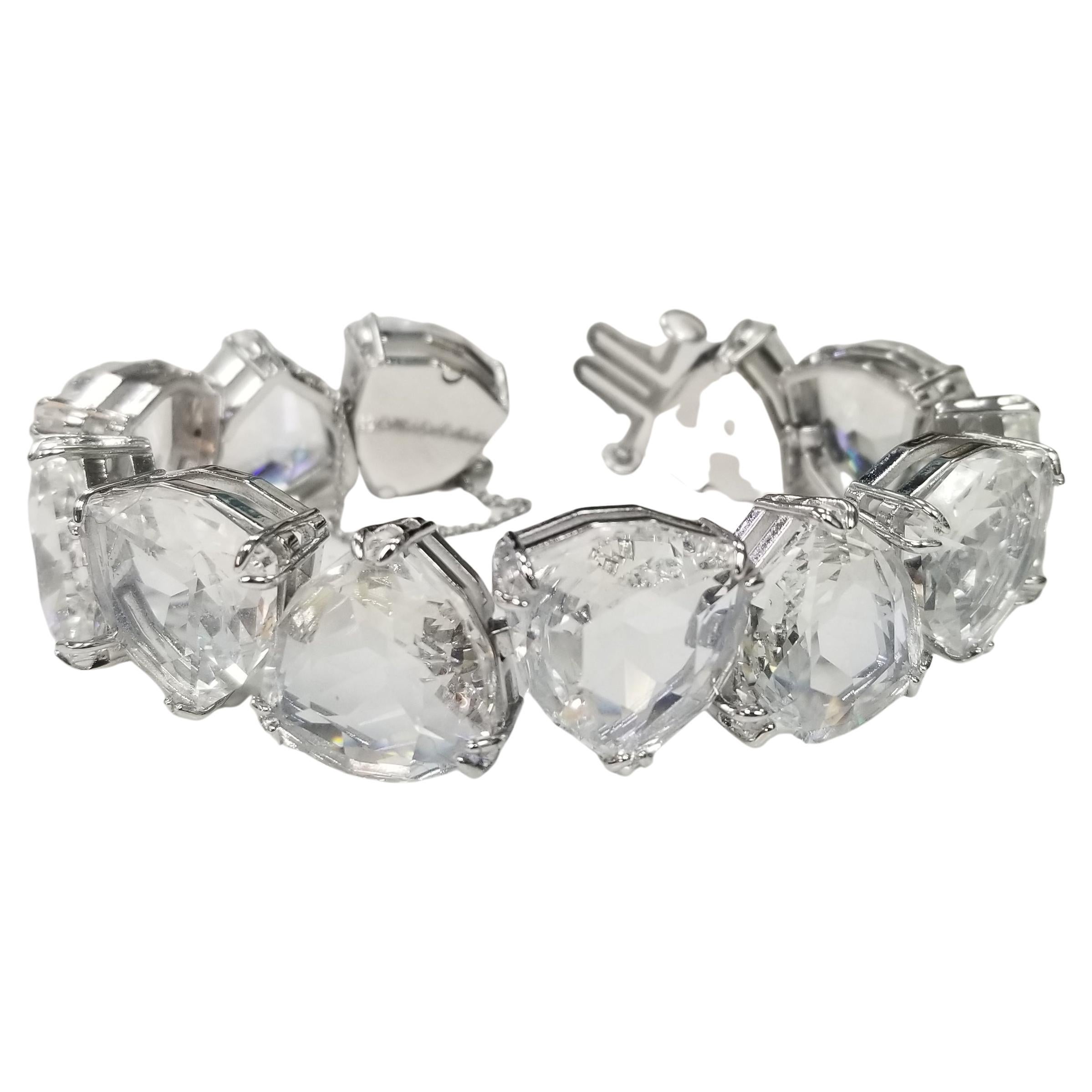 Swaroski Millenia Trillion-Cut Crystal Bracelet with Hidden Clasp